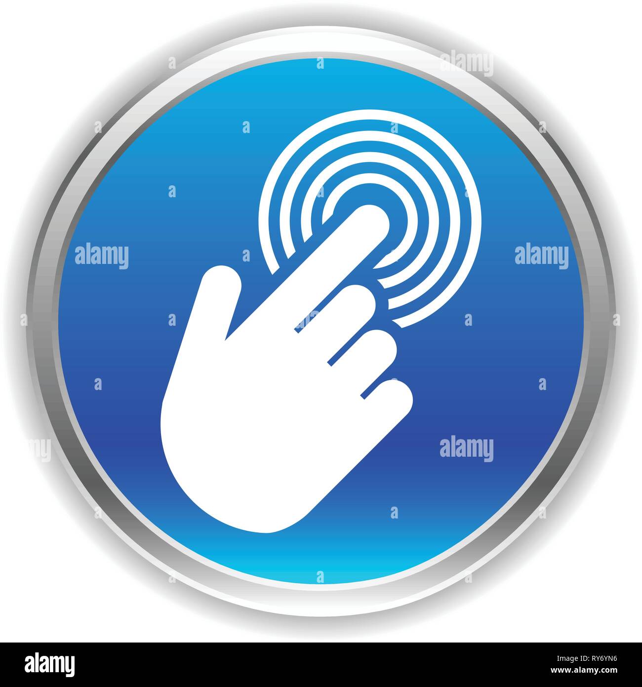 Tapping touchscreen on interface, mobile phone, icon Stock Vector Image ...