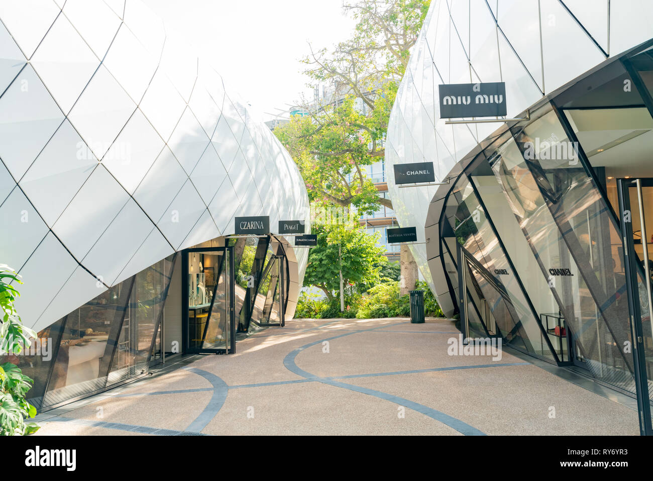 Monaco, OCT 21: Walking in the beautiful Monte-Carlo Pavilions shopping  mall on OCT 21, 2018 at Monco Stock Photo - Alamy