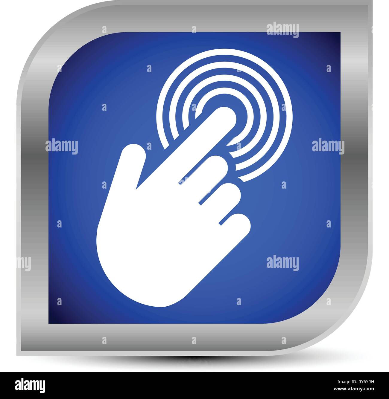 Tapping touchscreen on interface, mobile phone, icon Stock Vector Image ...