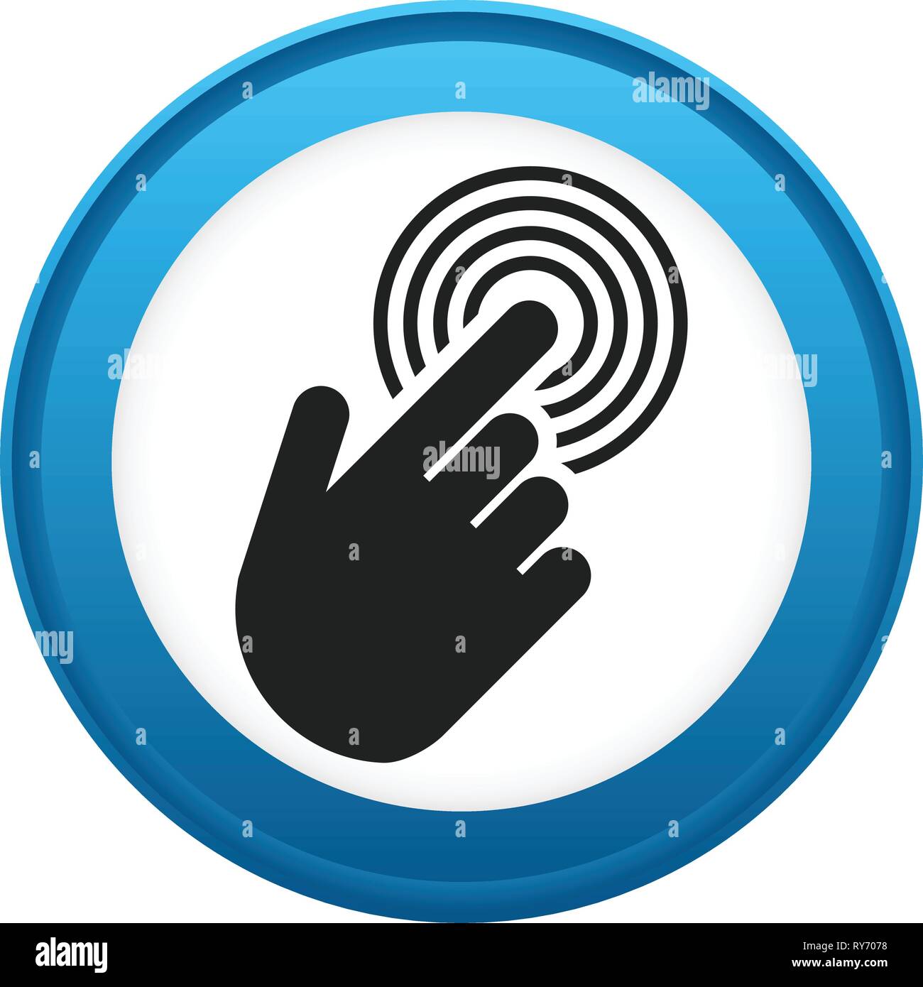 Tapping touchscreen on interface, mobile phone, icon Stock Vector Image ...