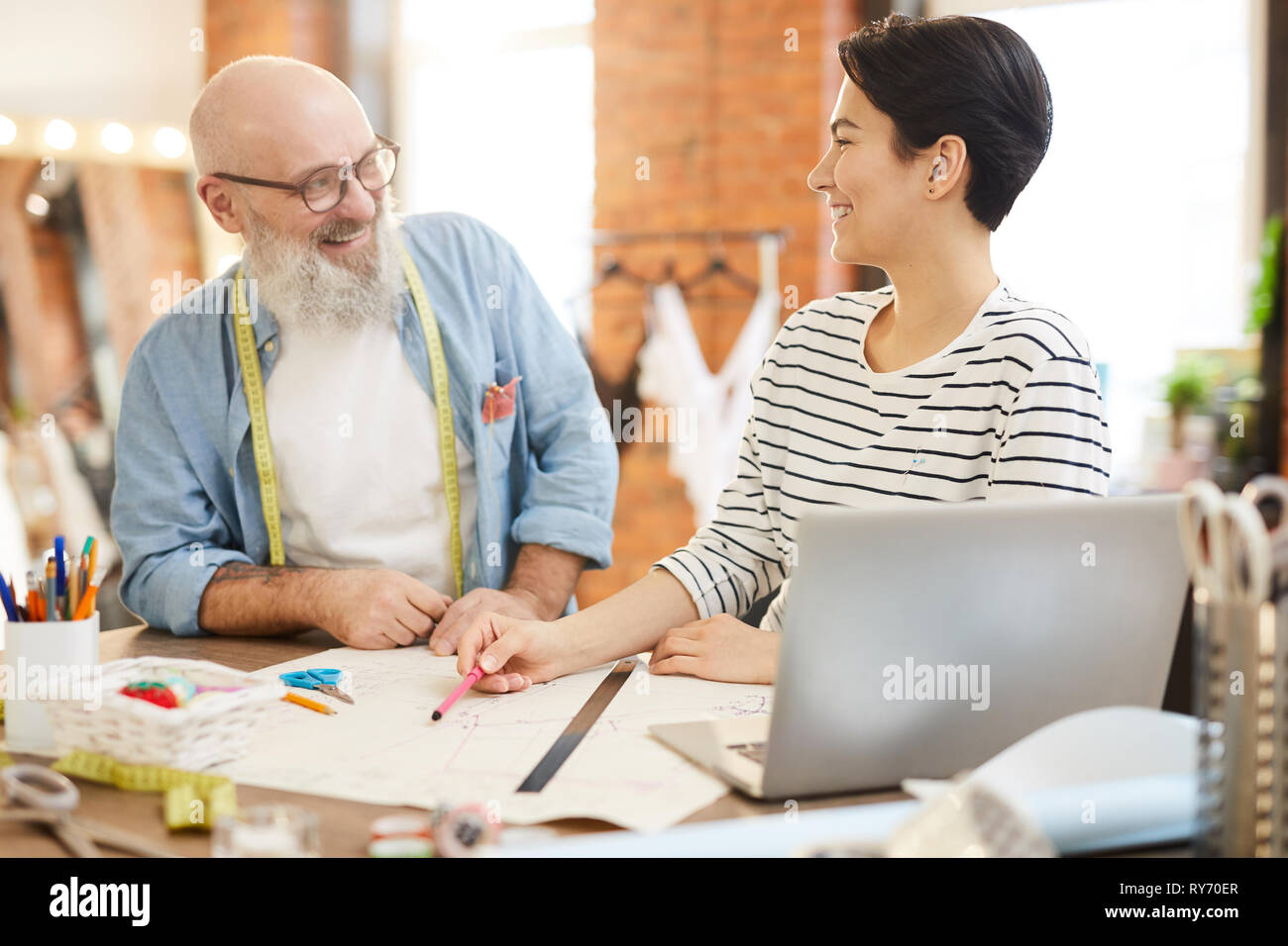 Tailors in workshop Stock Photo