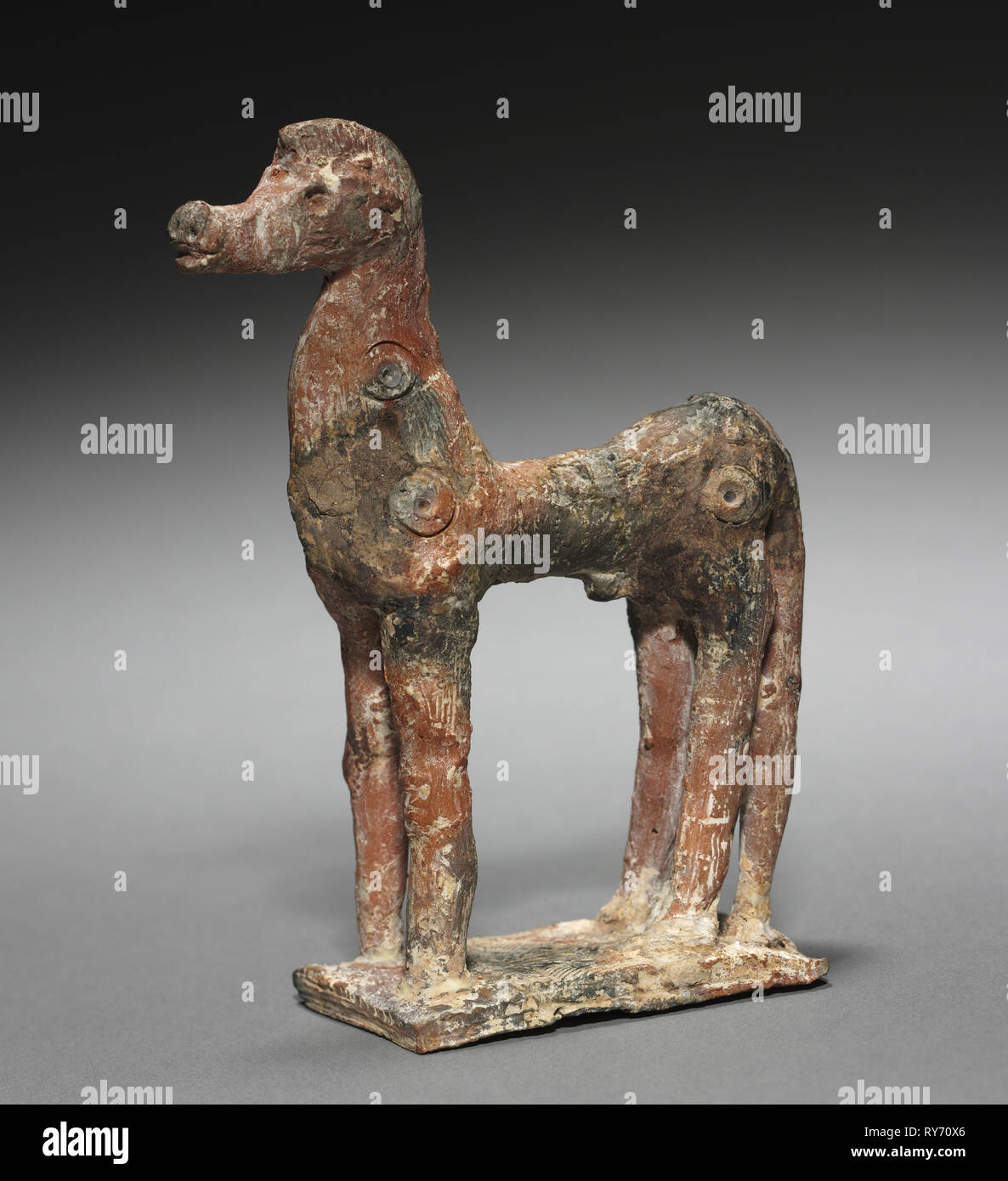 Horse, c. 750-725 BC. Greece, 8th Century BC. Terracotta; overall: 13 ...