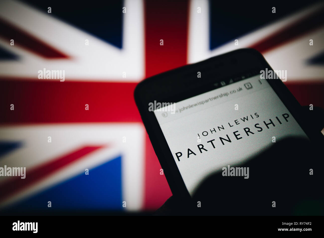 John Lewis Partnership (JLP), an employee owned UK company. Logo on its