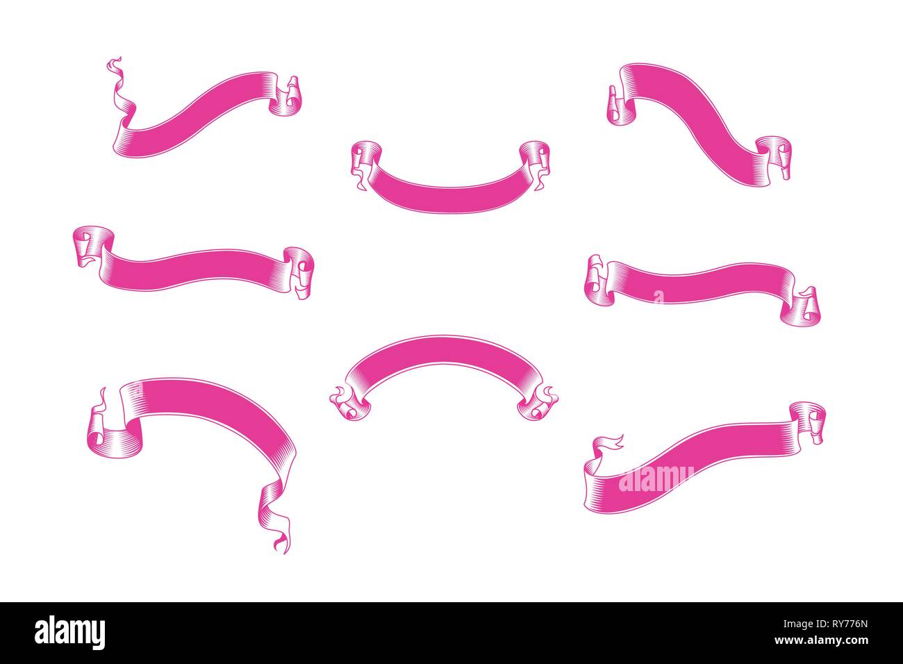 Flat design ribbons and banners vector template design elements icon ...