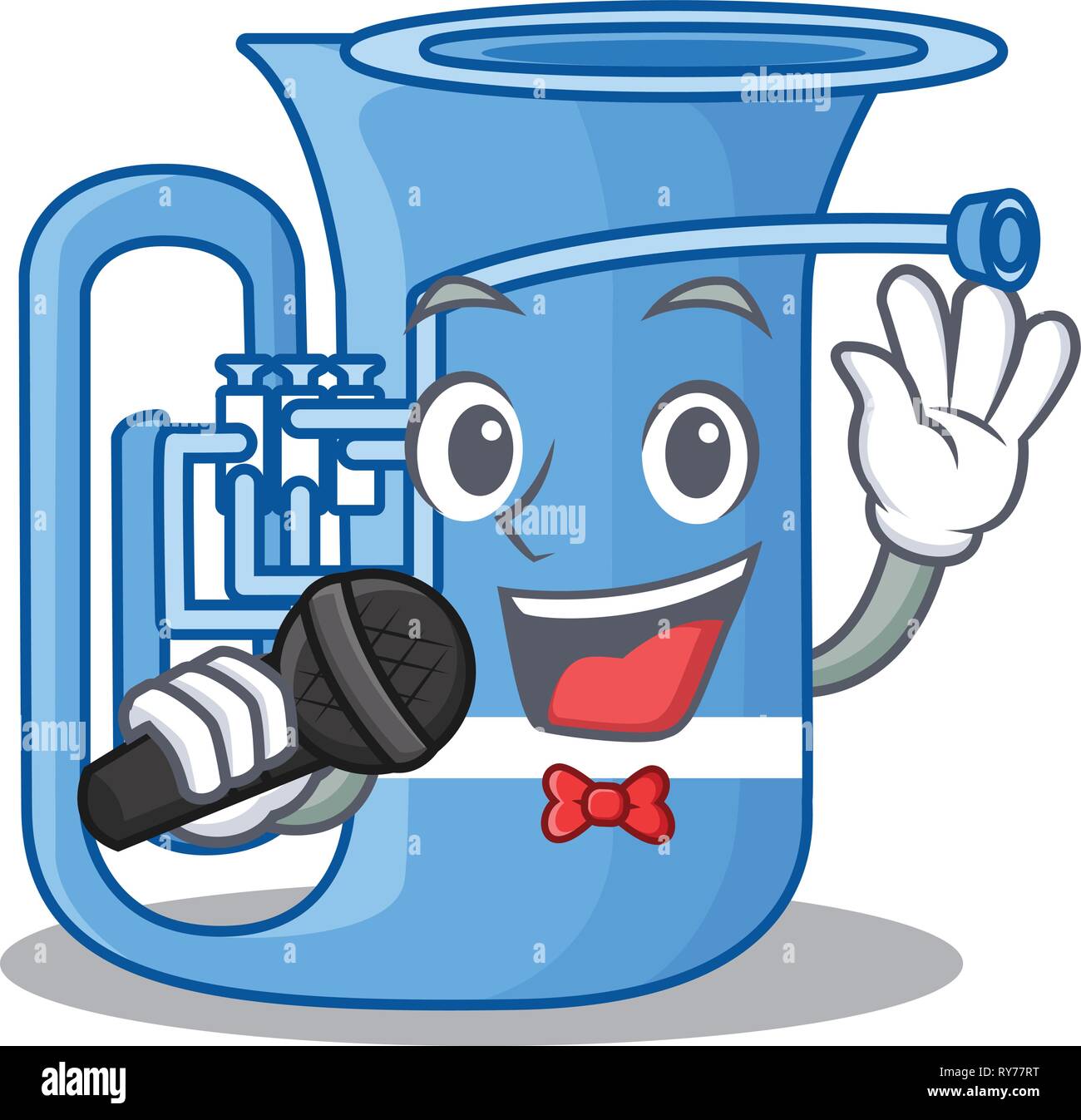 Singing tuba in the shape funny cartoon Stock Vector Image & Art Alamy