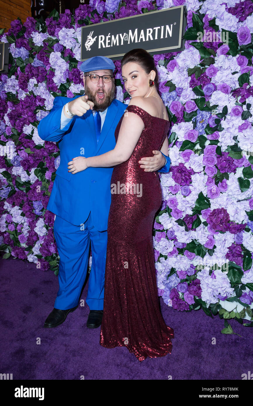 Los Angeles, USA. 24th February 2019. Stephan Kramer-Glickman and Rachel Mullens arrive at The Griot Gala Oscars After Party 2019 at The District by H Stock Photo