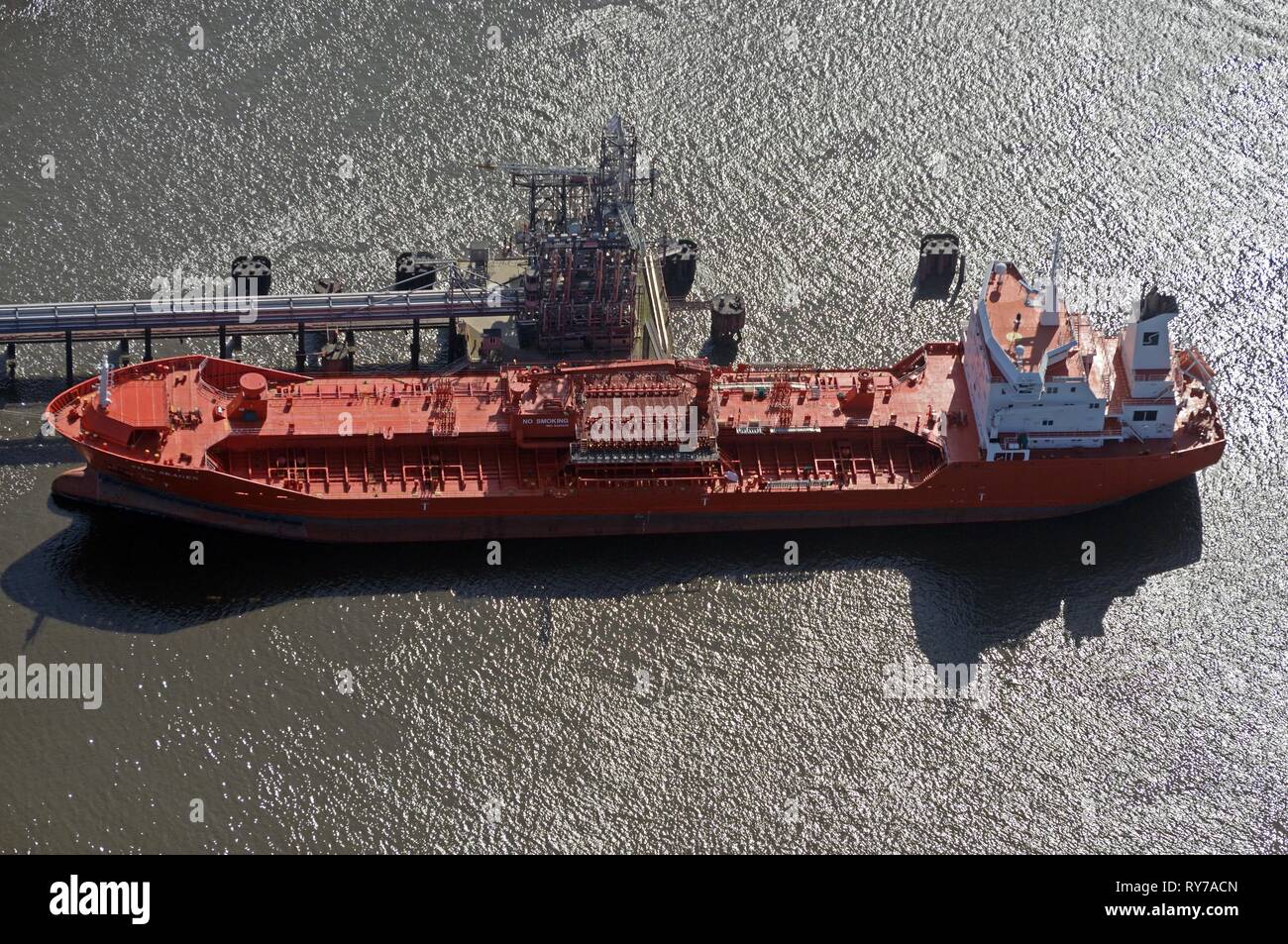 Oil tanker, Hamburg, Germany Stock Photo
