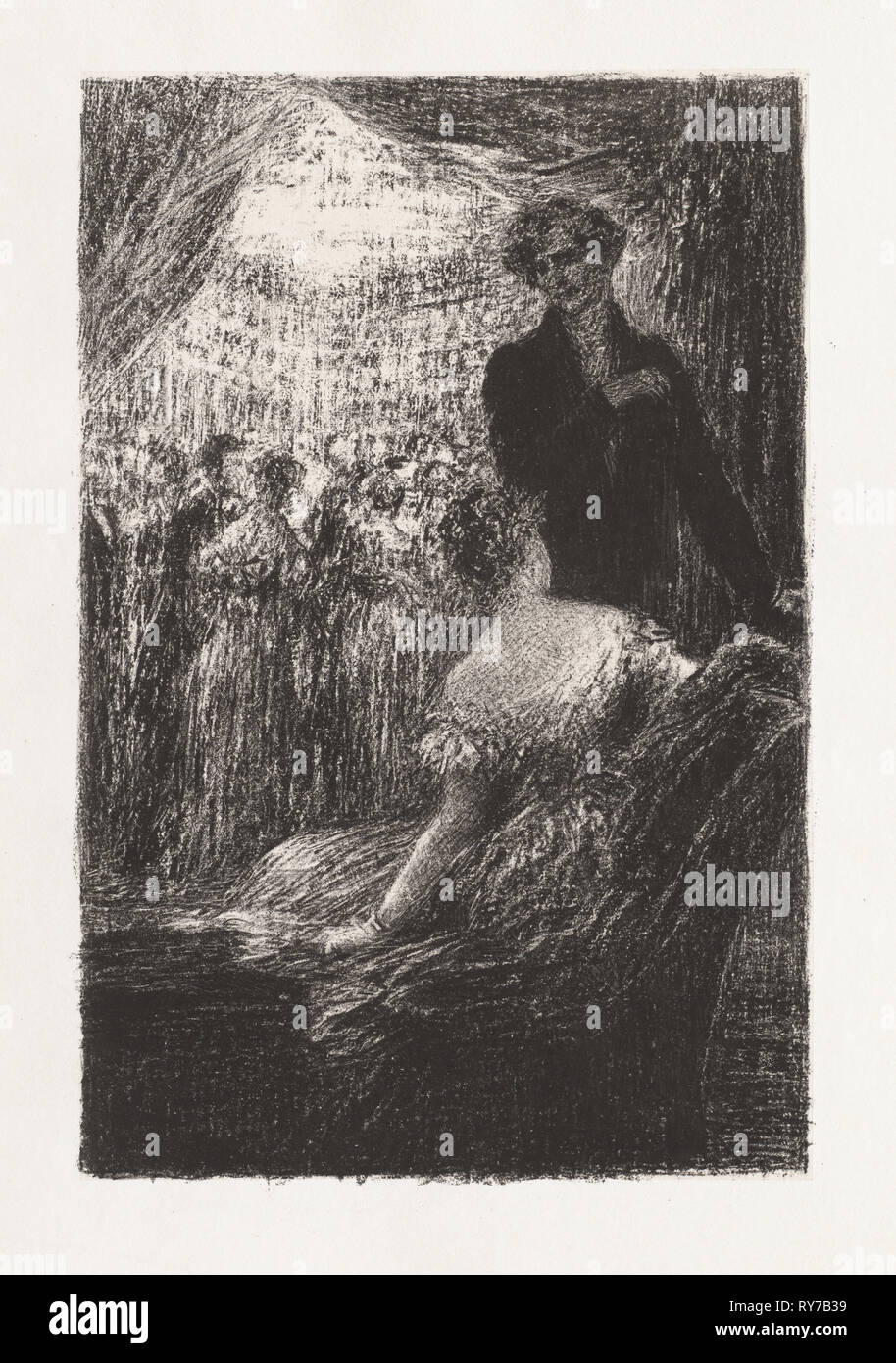 Hector Berlioz, sa vie et ses oevres: Symphonie Fantastique-- Un bal. Henri Fantin-Latour (French, 1836-1904). Lithograph on chine collé; sheet: 30.3 x 20.7 cm (11 15/16 x 8 1/8 in.); image: 23.7 x 15.5 cm (9 5/16 x 6 1/8 in Stock Photo