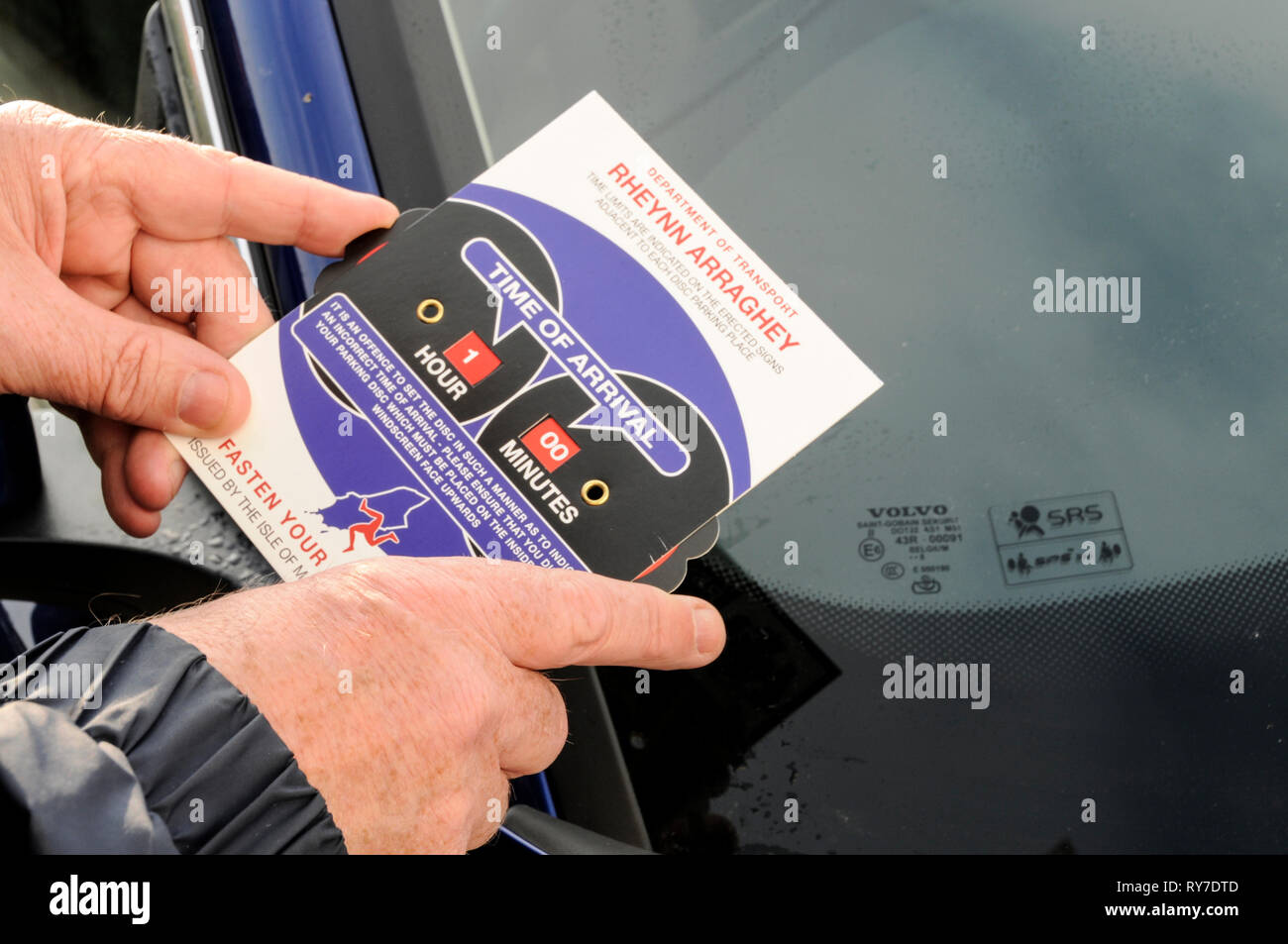 Manx parking disc hi-res stock photography and images - Alamy