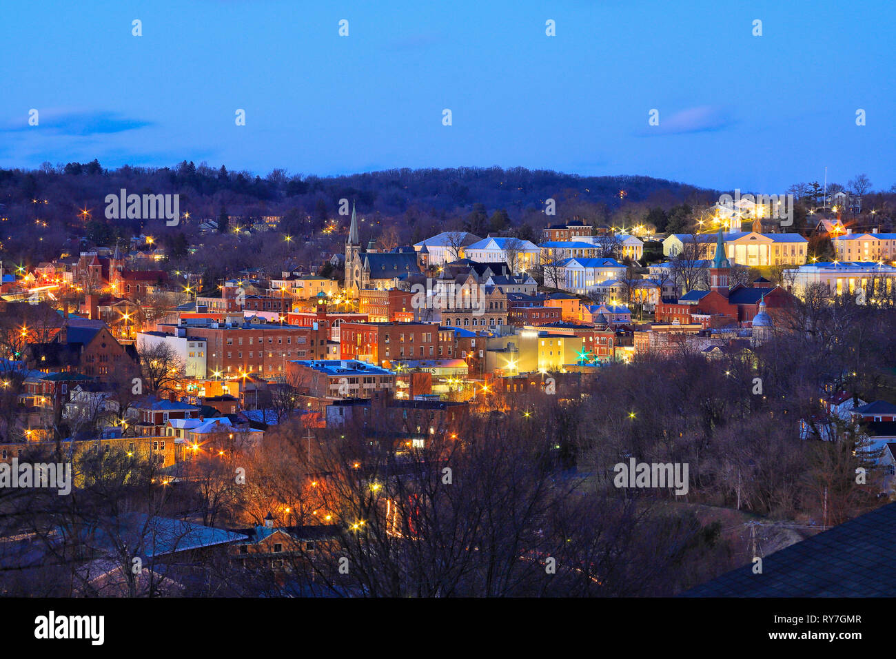 Skyline, Staunton, Virginia, USA Stock Photo Alamy