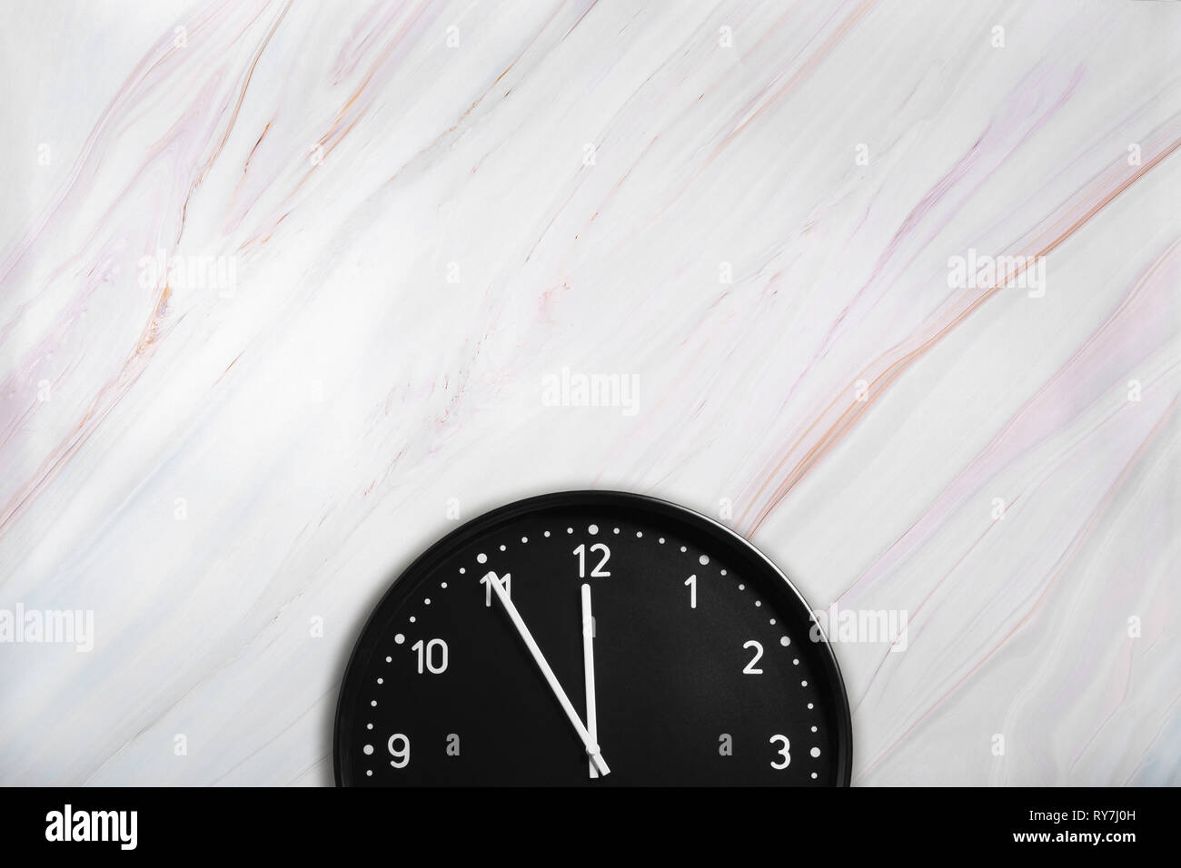 Black Wall Clock High Resolution Stock Photography and Images - Alamy