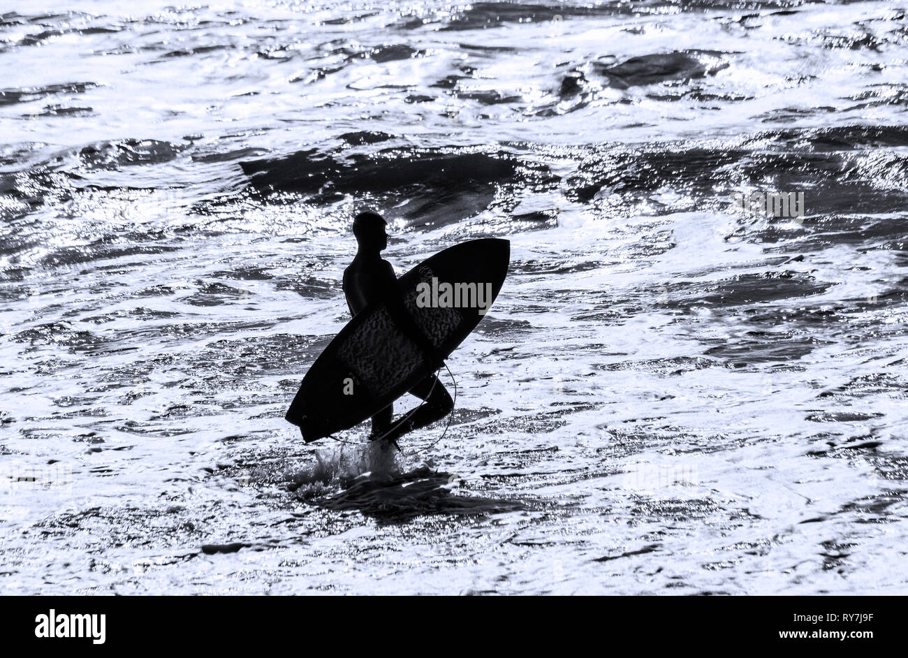 Surfer holding surf board hi-res stock photography and images - Alamy