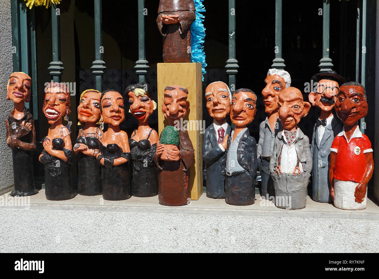 Kneading figures of historical personages of Portugal Stock Photo