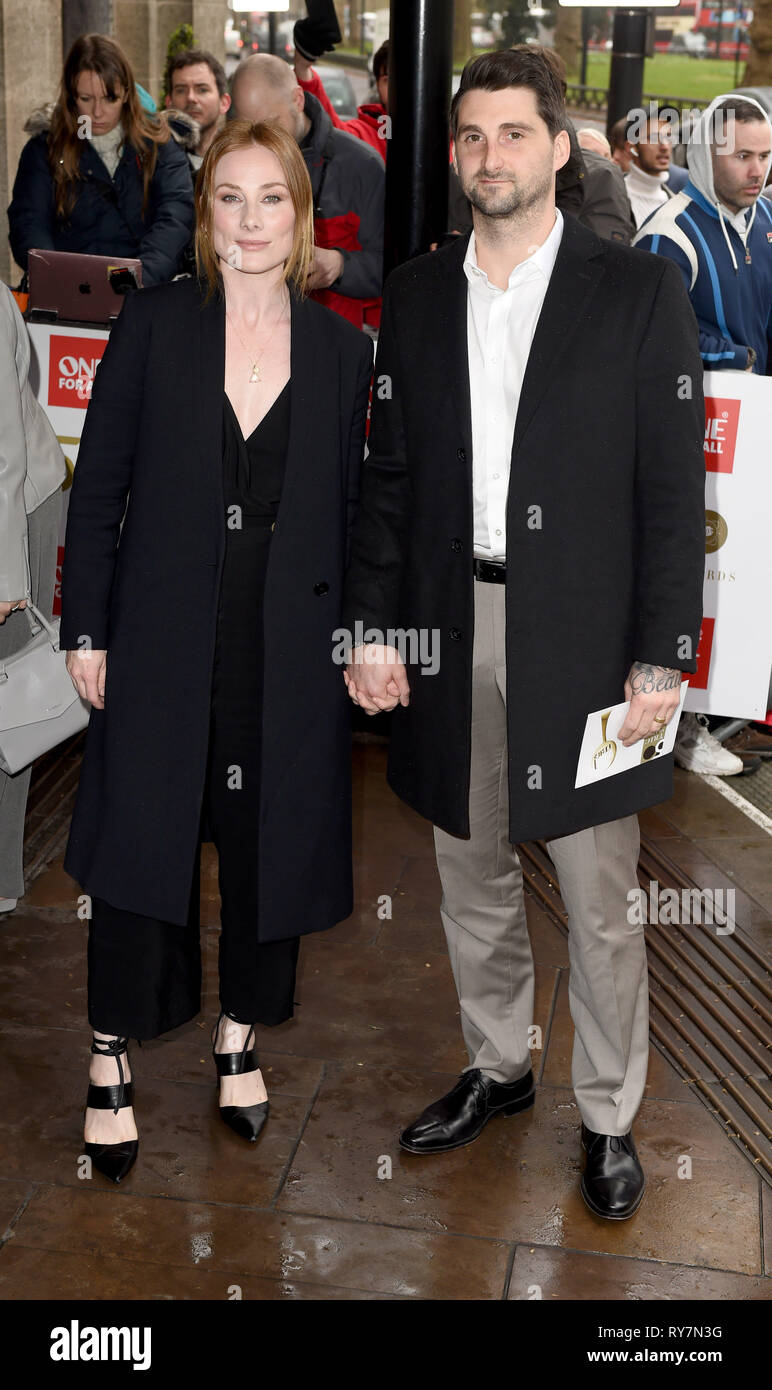 Photo Must Be Credited ©Alpha Press 079965 12/03/2019 Rosie Marcel and Husband Ben Stacey at The Tric Awards 50th Anniversary 2019 held at The Grosvenor House Hotel in London Stock Photo