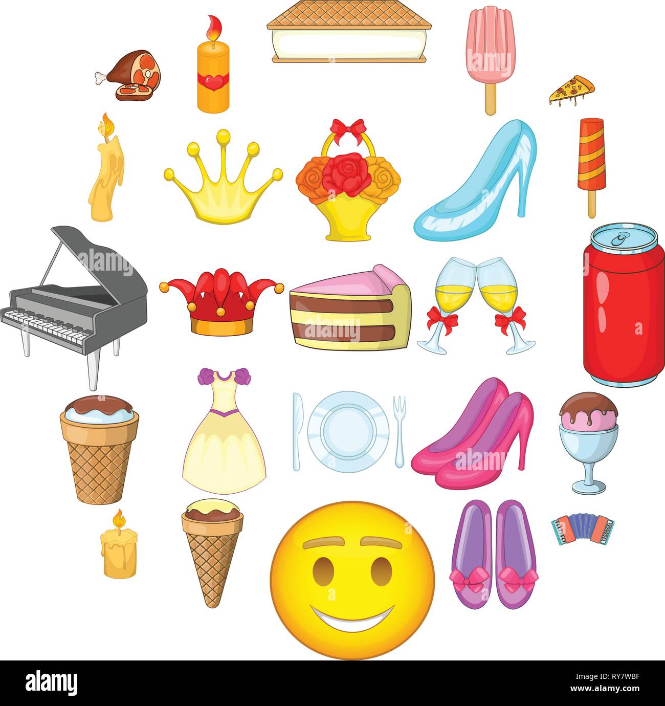 Rendezvous icons set, cartoon style Stock Vector Image & Art - Alamy