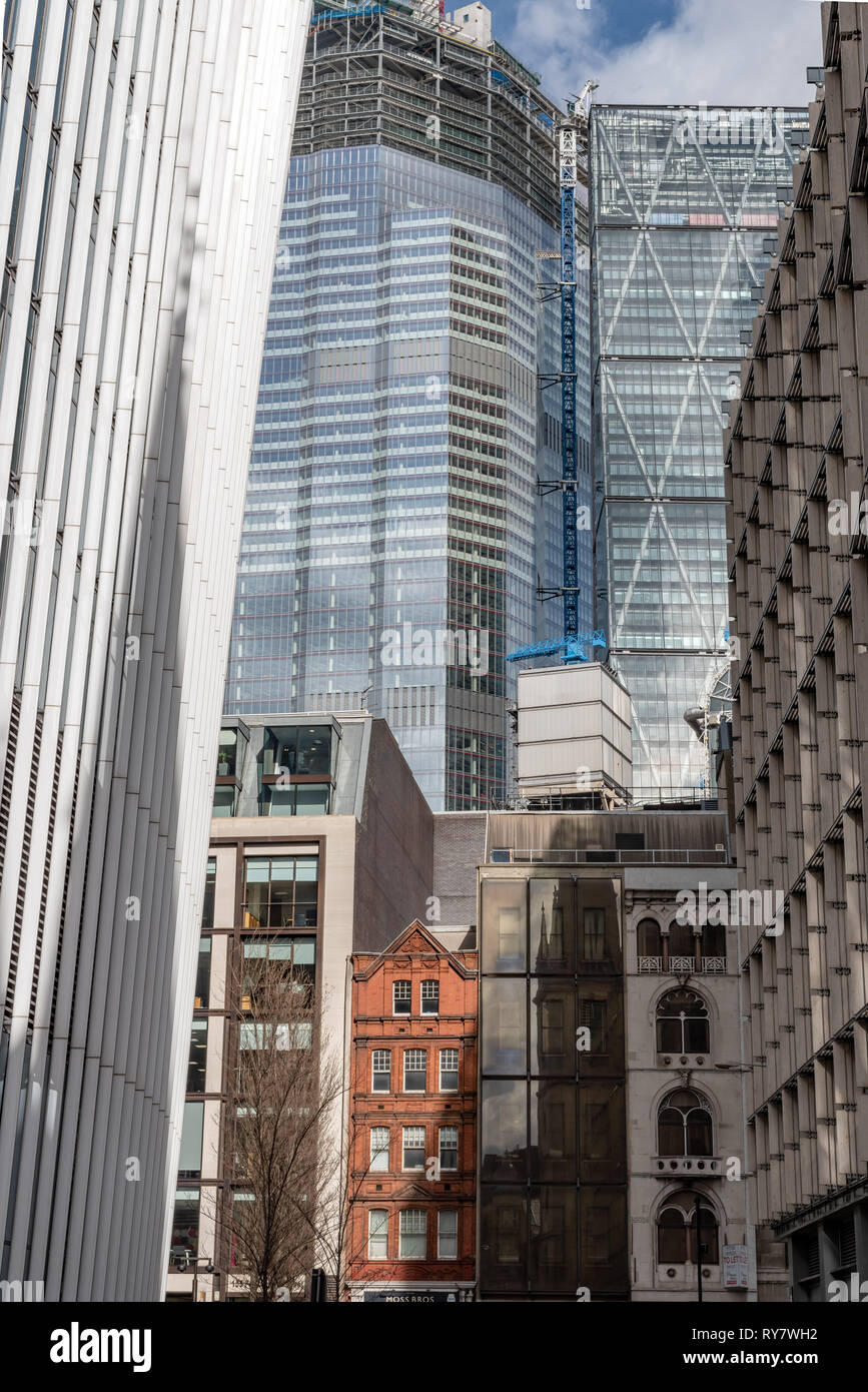 The constant march skywards of high finance and commerce. Stock Photo