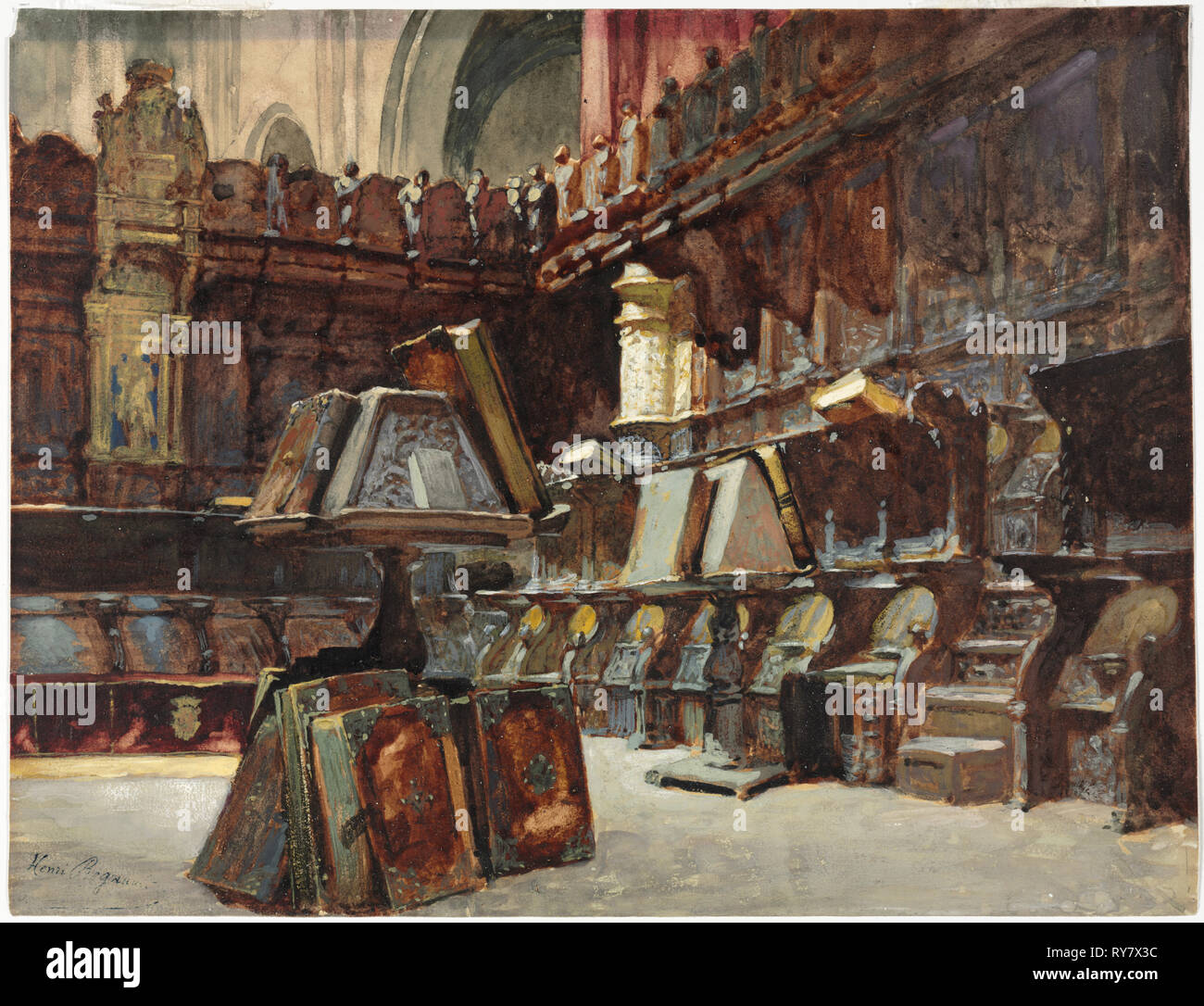 Choir Stalls in a Spanish Cathedral, c. 1868. Henri Regnault (French