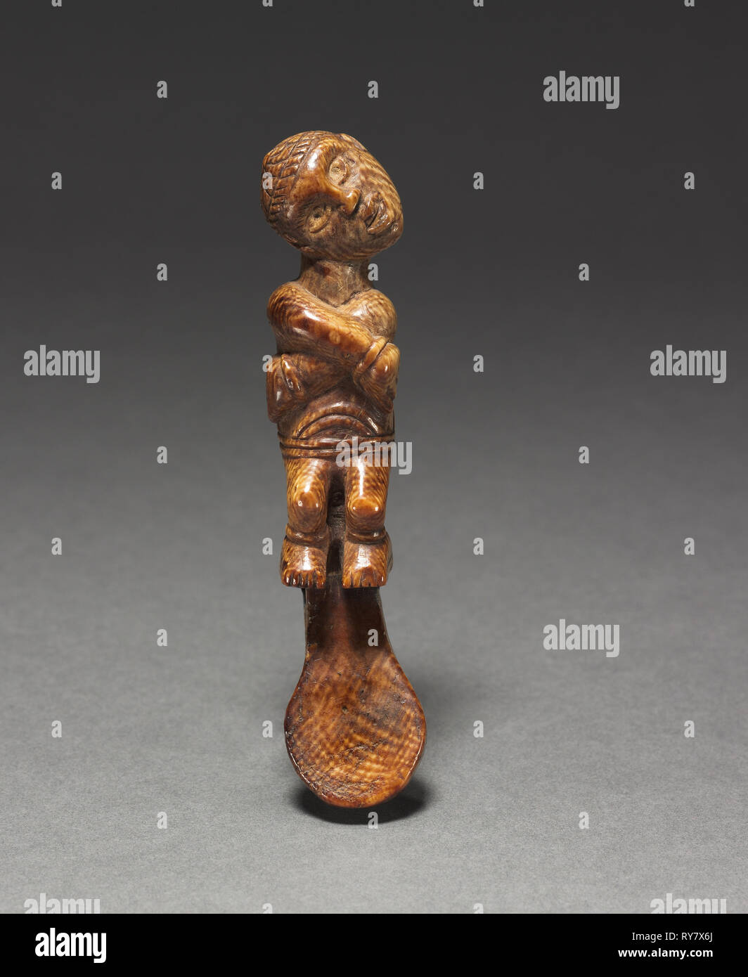 Female Figurine, late 1800s-early 1900s. Central Africa, Democratic Republic of the Congo (most likely), Cabinda, or Republic of the Congo, probably Yombe people. Ivory; overall: 12 x 2.5 x 4.5 cm (4 3/4 x 1 x 1 3/4 in Stock Photo