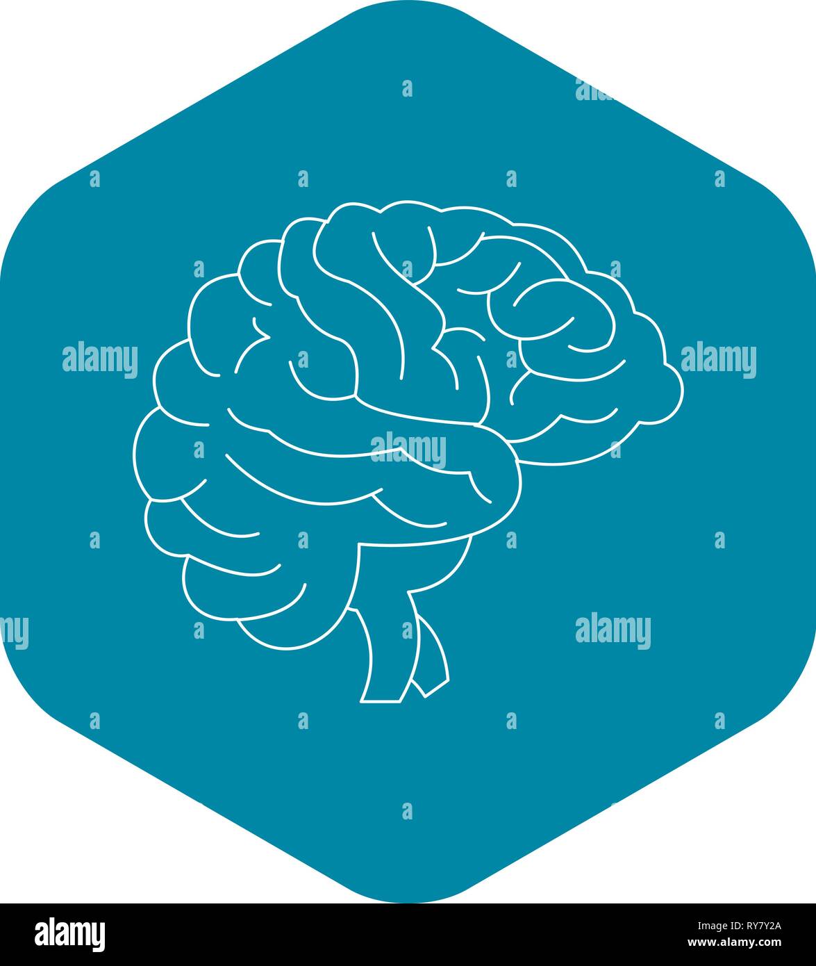 Brain icon, outline style Stock Vector Image & Art - Alamy