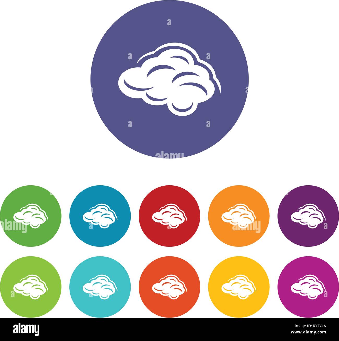 Climate cloud icons set vector color Stock Vector Image & Art - Alamy