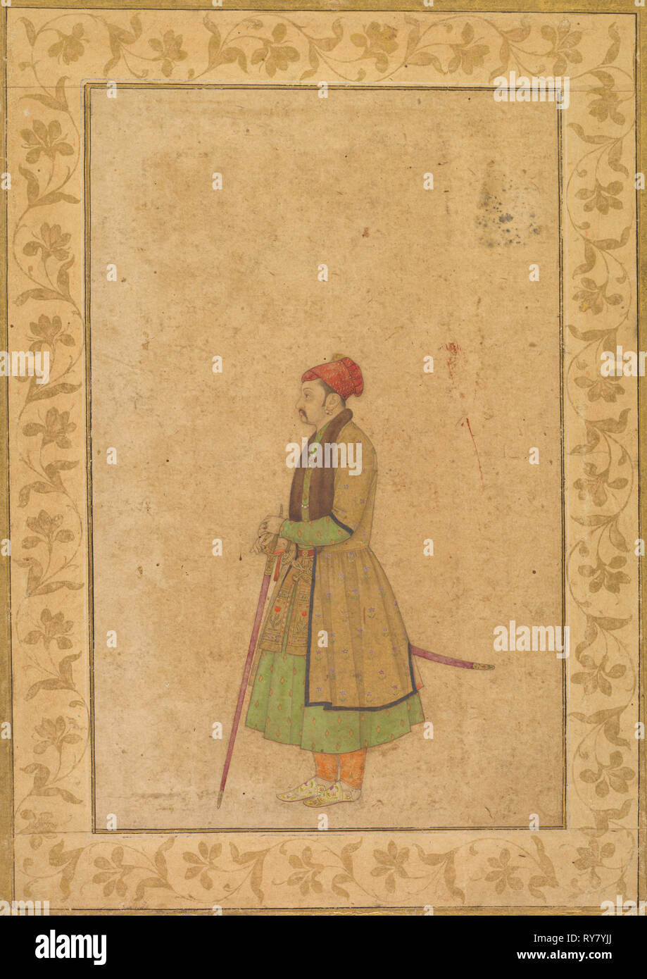 Portrait of Raja Ram Singh of Amber (r. 1667-1688) with a Deccan Sword ...