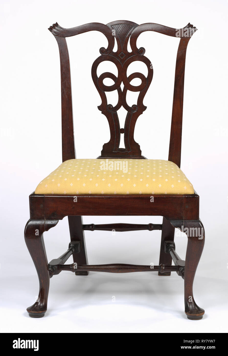 Side Chair, c. 1775-1790. John Townsend (American, 1732-1809). Mahogany; overall: 39 x 24 x 18 cm (15 3/8 x 9 7/16 x 7 1/16 in Stock Photo