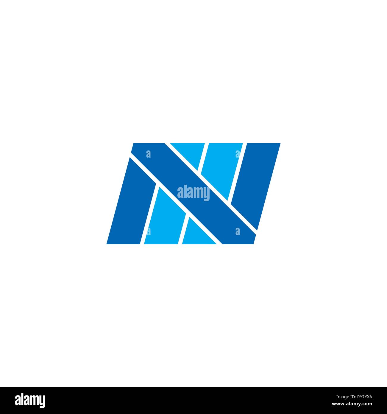 letter n stripes geometric finance logo vector Stock Vector Image & Art ...