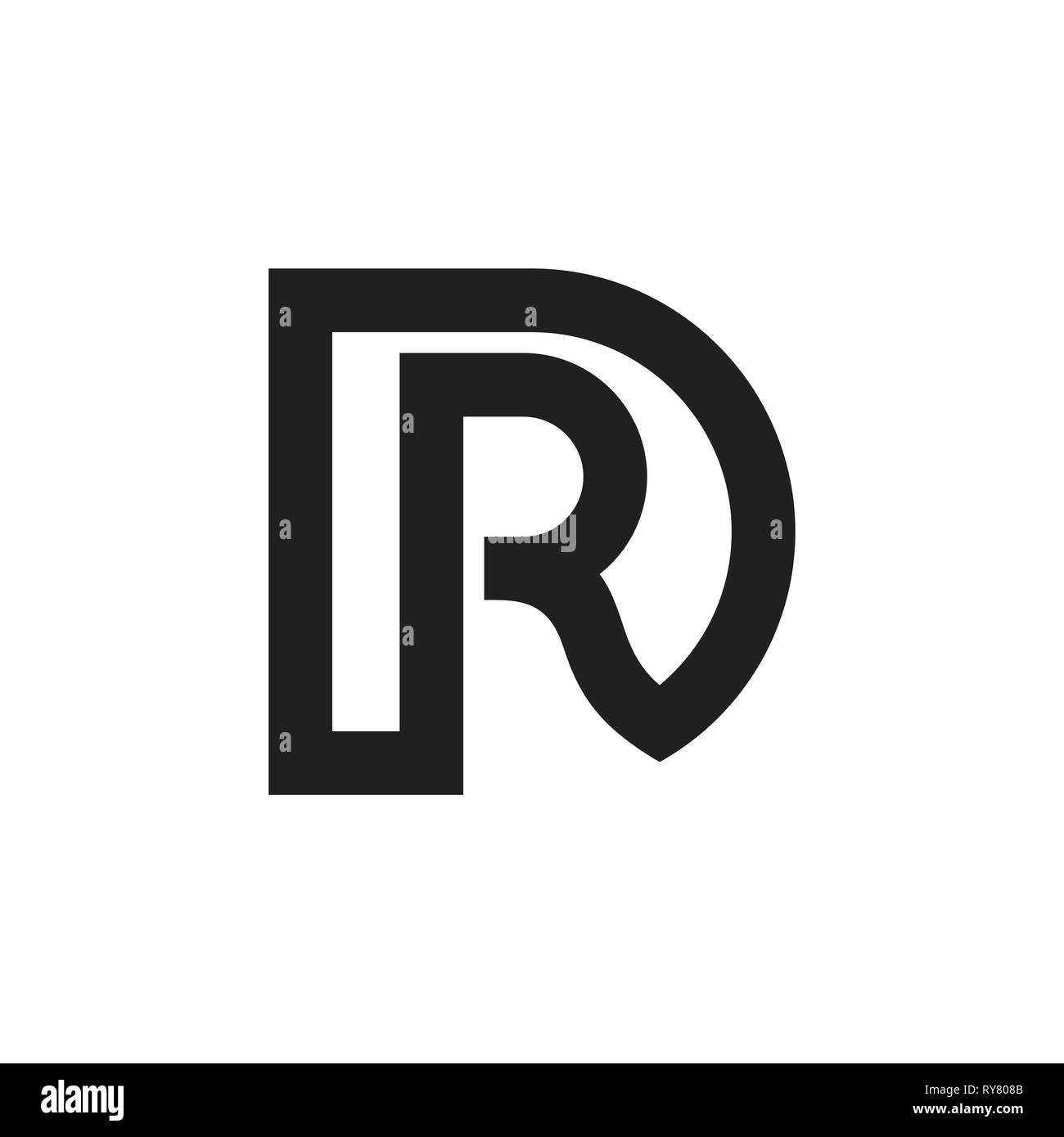 letters rd linked line logo vector Stock Vector Image & Art - Alamy