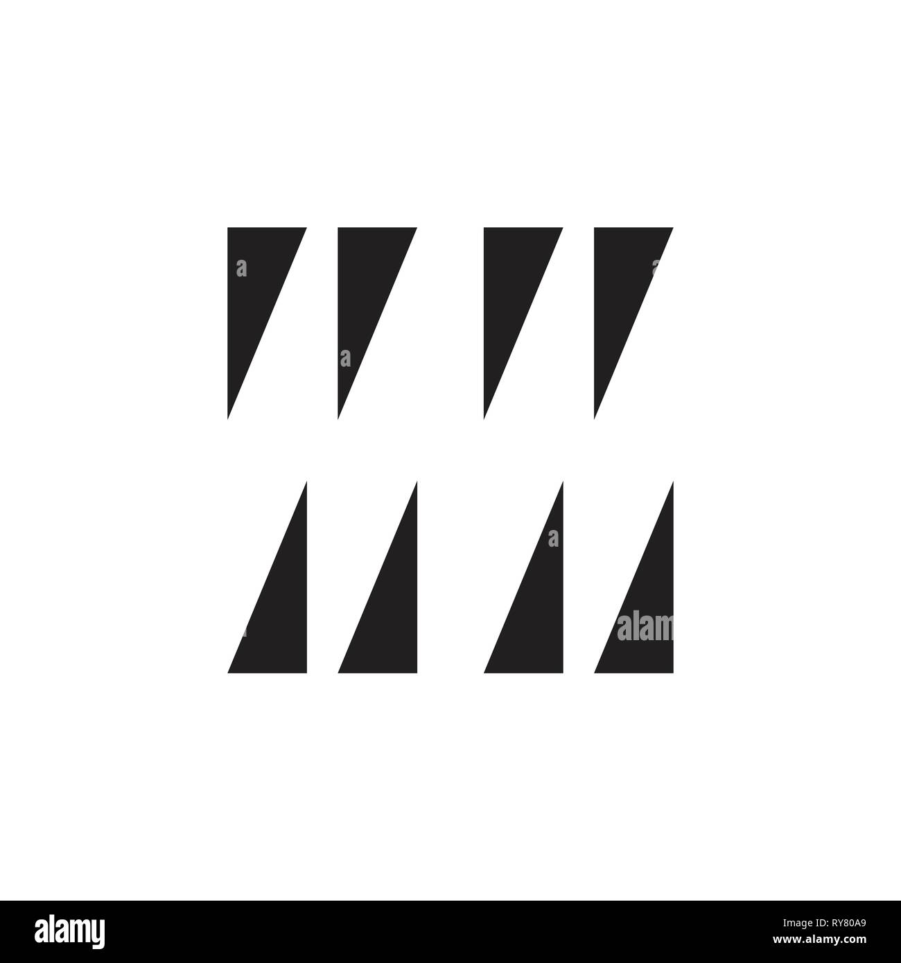 abstract letter mw simple geometric logo vector Stock Vector Image ...