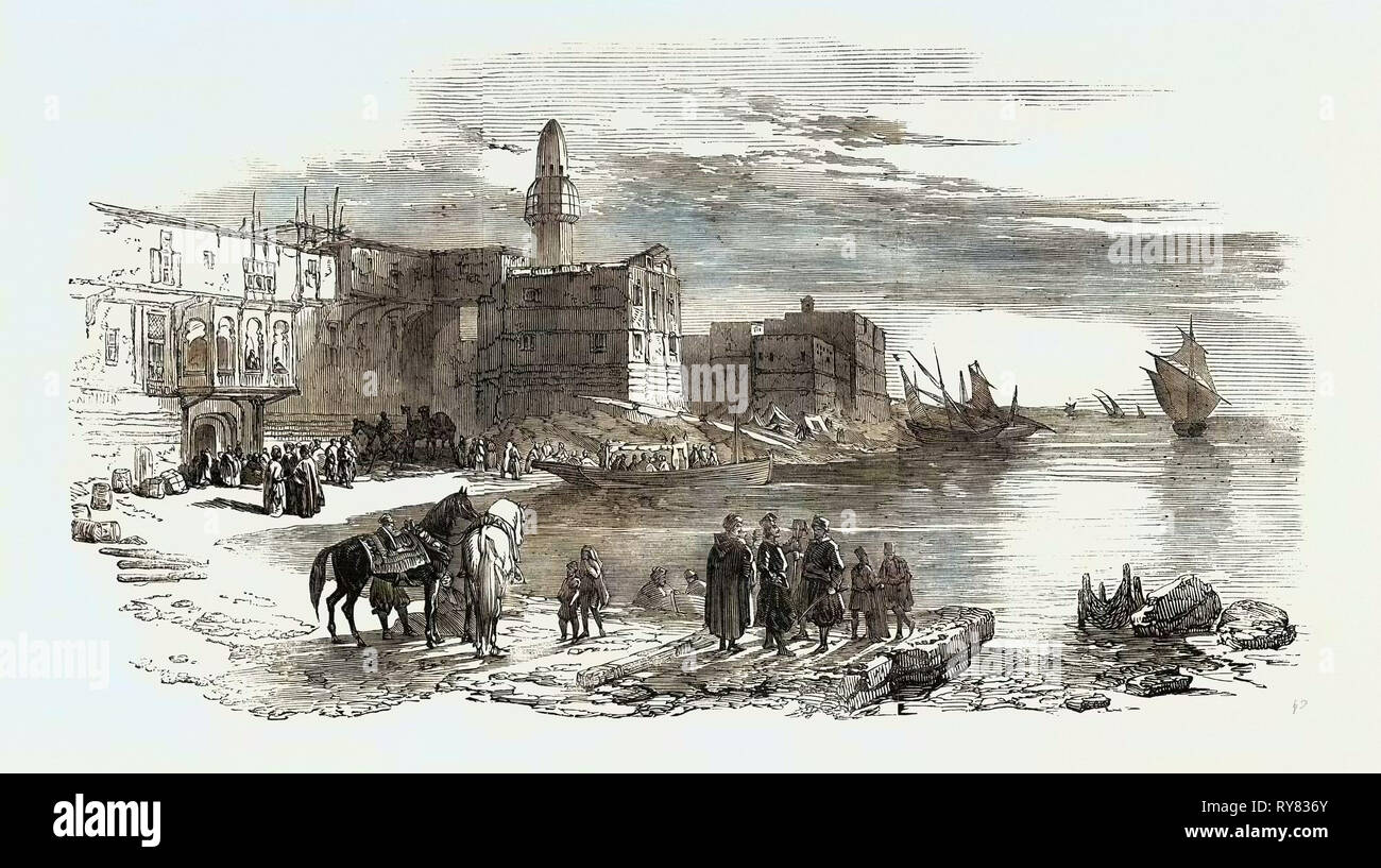 Diorama of the Route of the Overland Mail to India, Leaving Suez Stock