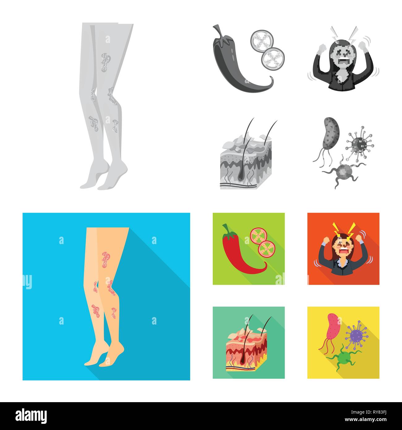 psoriasis,pepper,stress,skin,bacteria,body,chili,shock,epidermis,virus