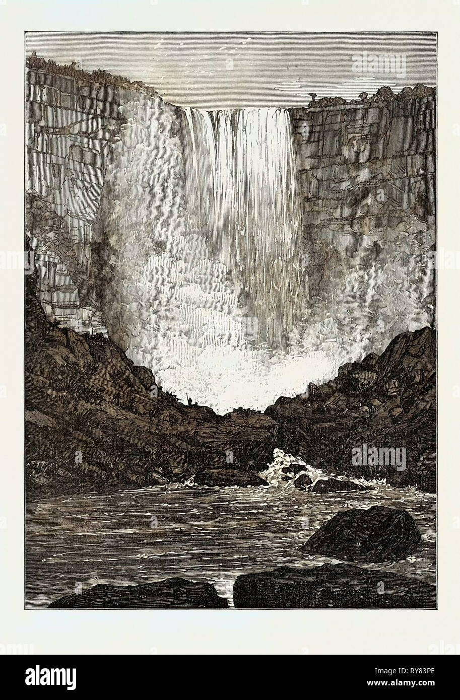 The Kaieteur Falls British Guiana 1873 Stock Photo