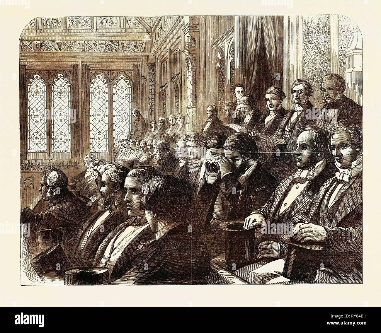 The Strangers' Gallery in the House of Commons Stock Photo Alamy