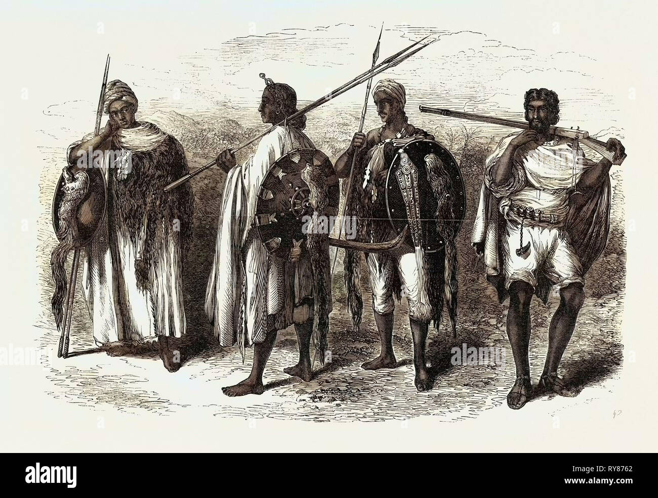 Abyssinian Warriors 1867 Stock Photo