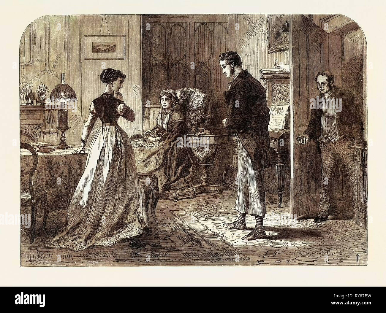 Stewart Hunt's Introduction to Miss Jones, 1867 Stock Photo
