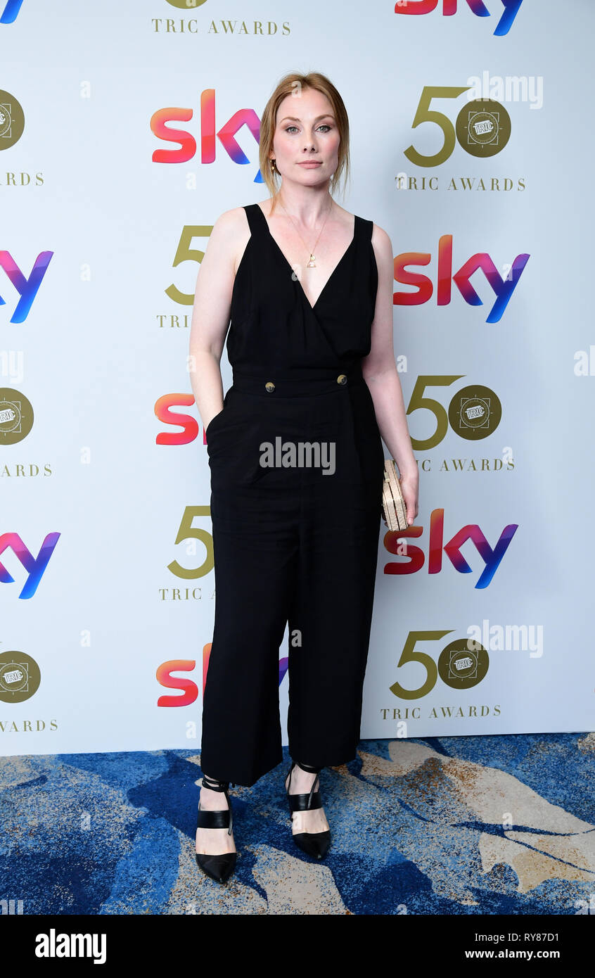 Rosie Marcel attending the TRIC Awards 2019 50th Birthday Celebration held at the Grosvenor House Hotel, London. Stock Photo