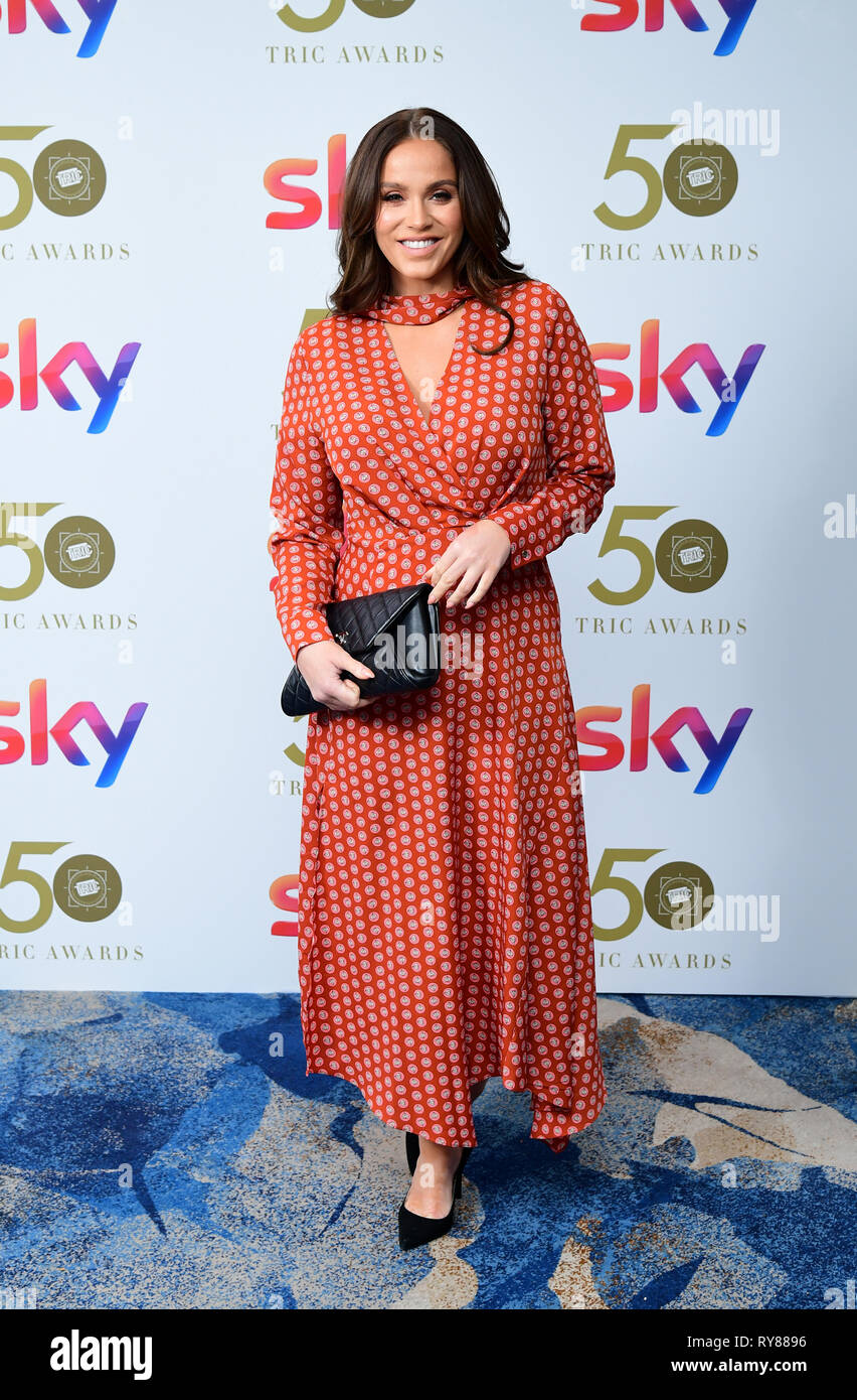 Vicky Pattison attending the TRIC Awards 2019 50th Birthday Celebration