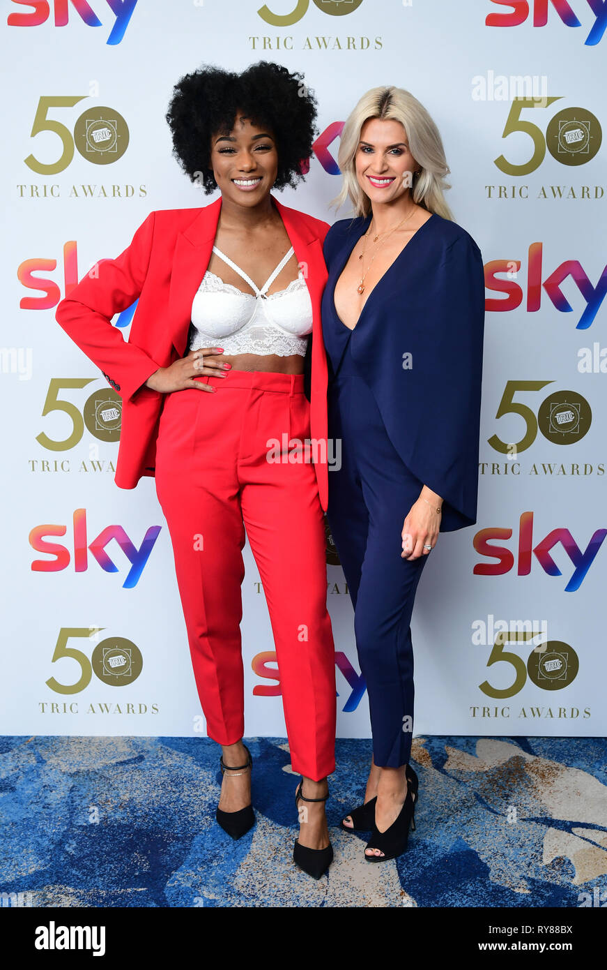 Rachel Adedeji and Sarah Jayne Dunn attending the TRIC Awards 2019 50th