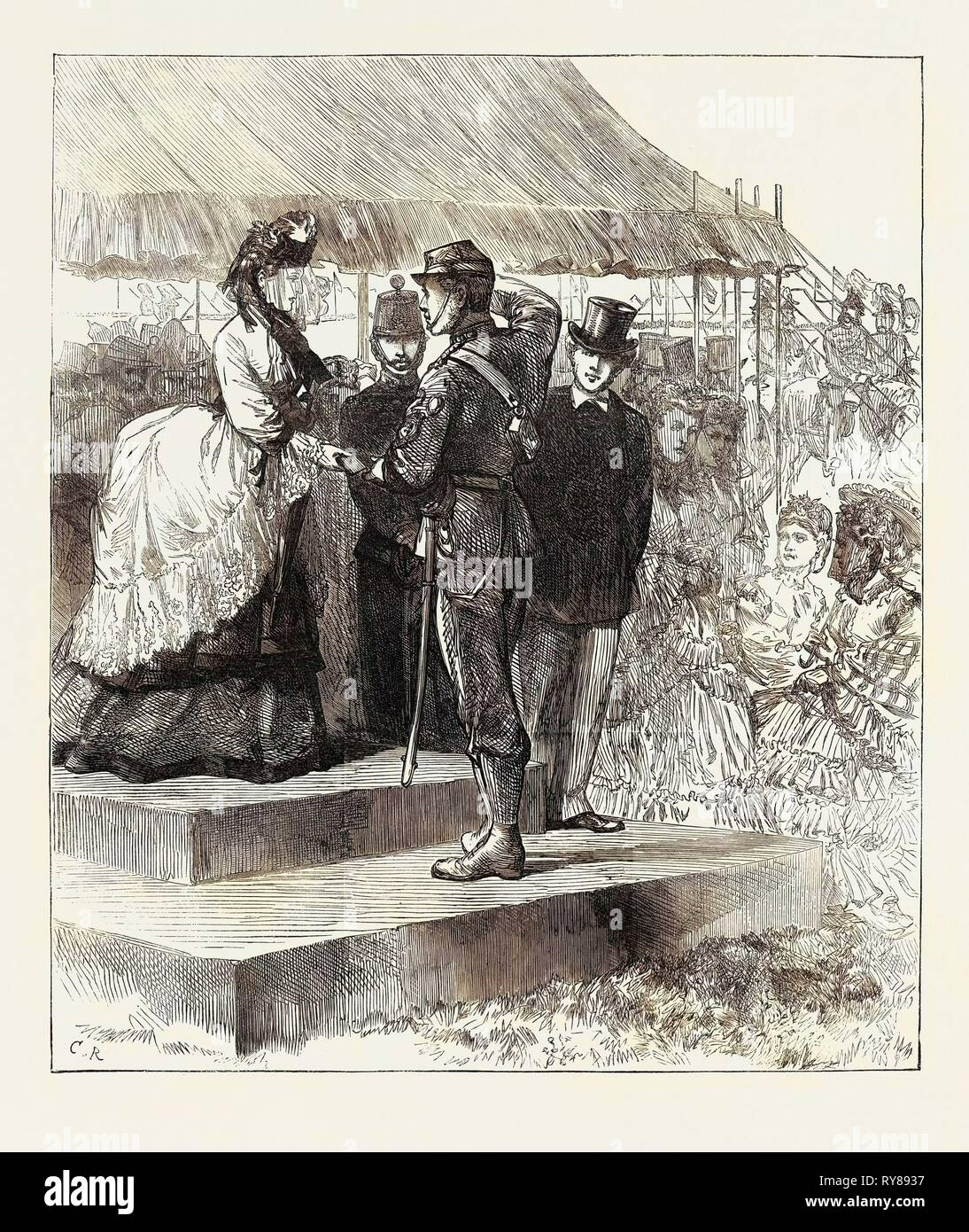 Princess Louise Presenting the Prizes at Wimbledon 1871 Stock Photo