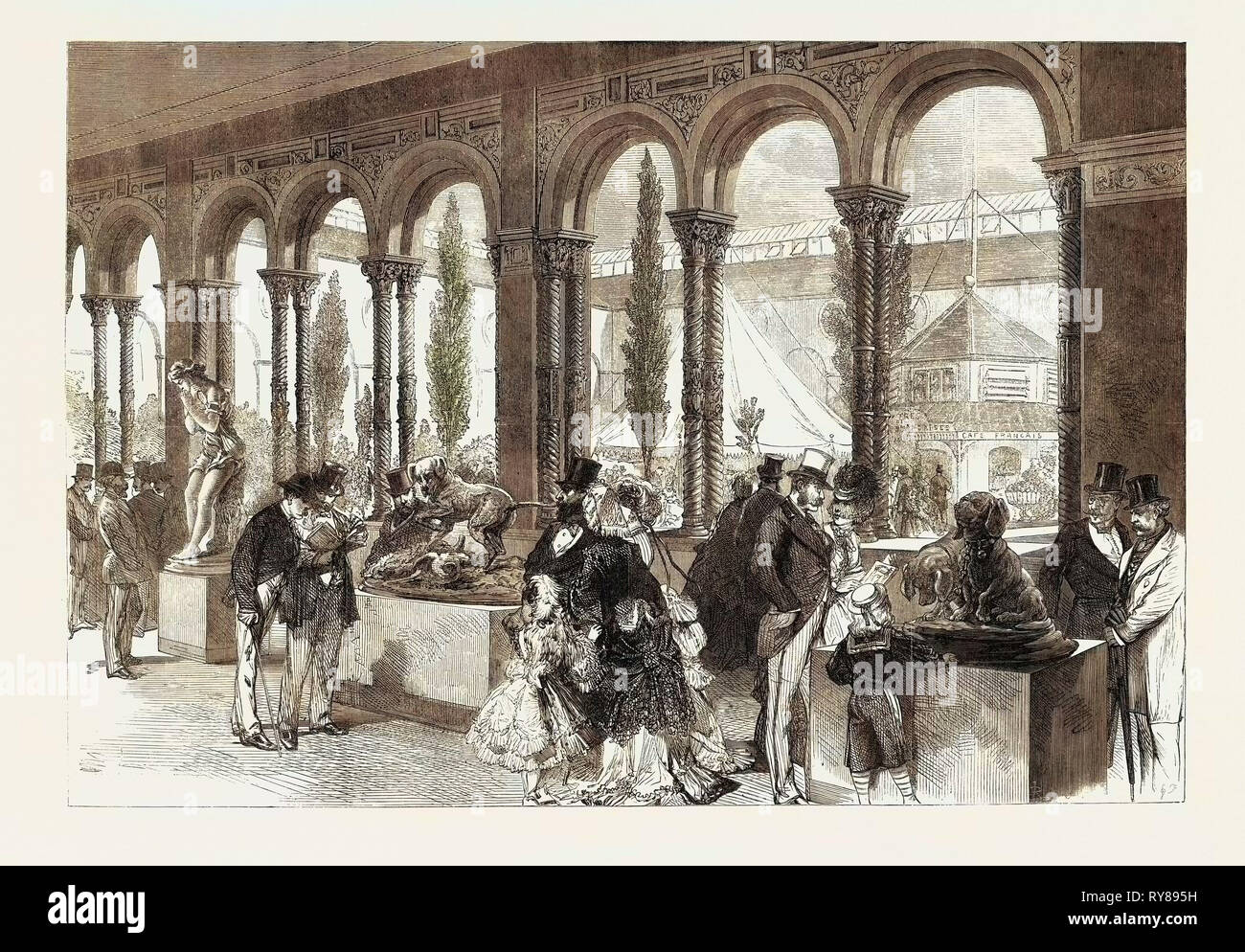 The French Annexe at the International Exhibition 1871 Stock Photo