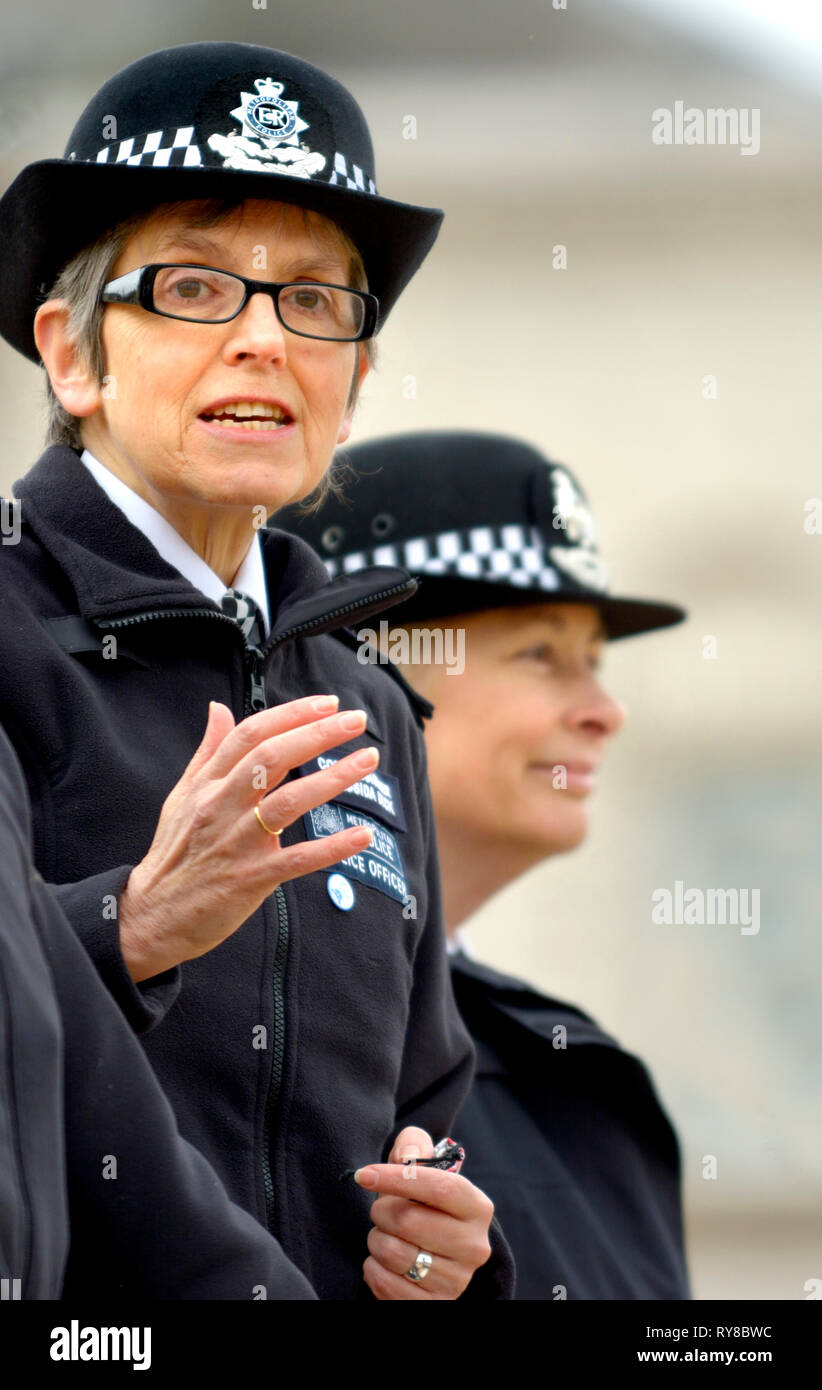 Cressida Dick (Commissioner of the Metropolitan Police) and Helen Ball  (Assistant Commissioner) attending the 100 Years Stronger Parade in London  to c Stock Photo - Alamy