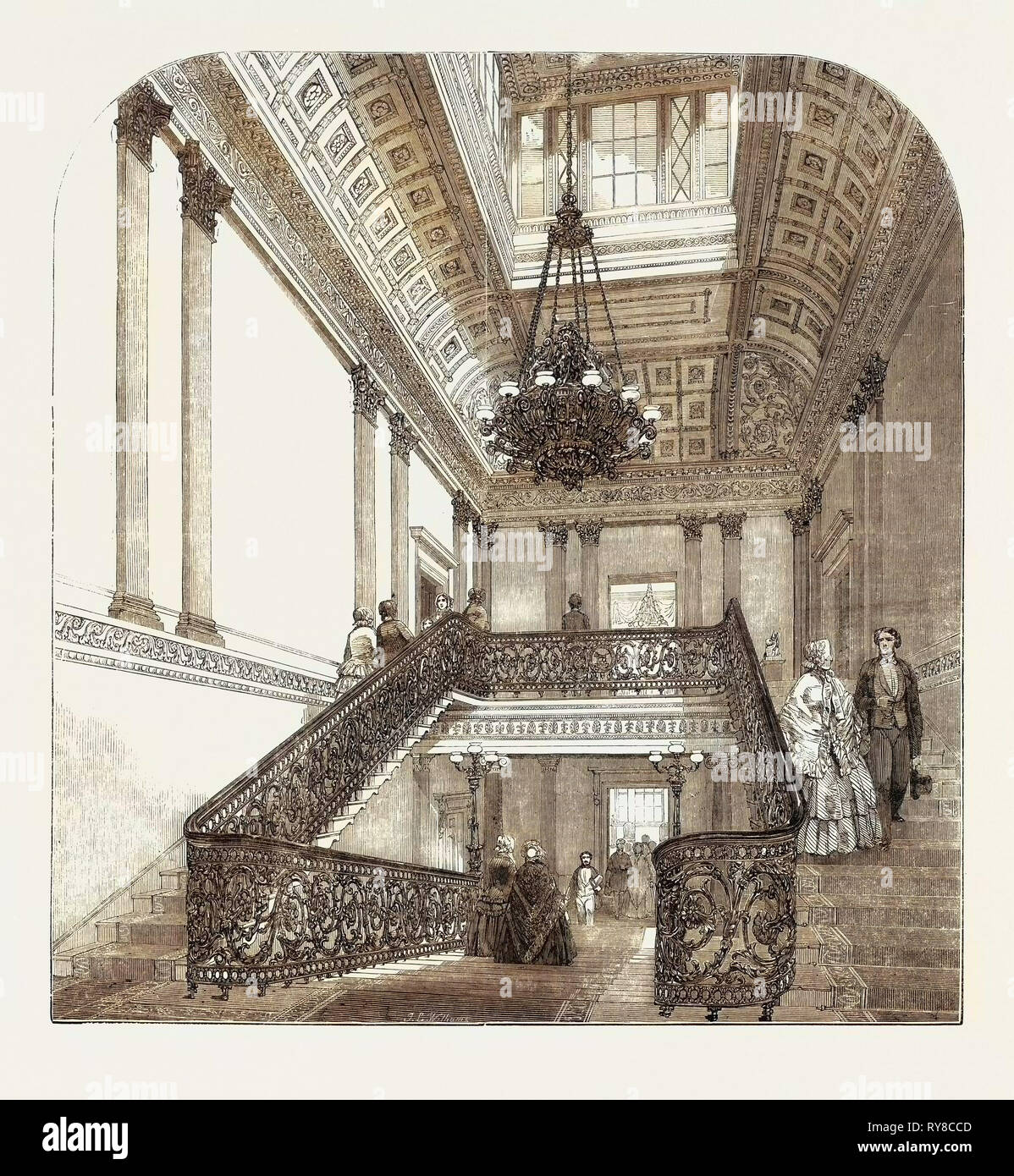 Interior of Northumberland House, the Grand Staircase Stock Photo Alamy