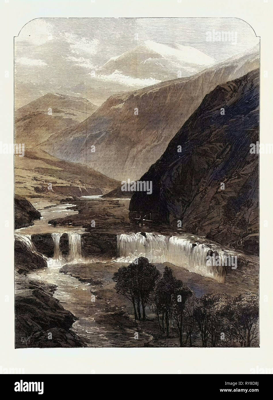 The Source of the Jordan 1869 Stock Photo