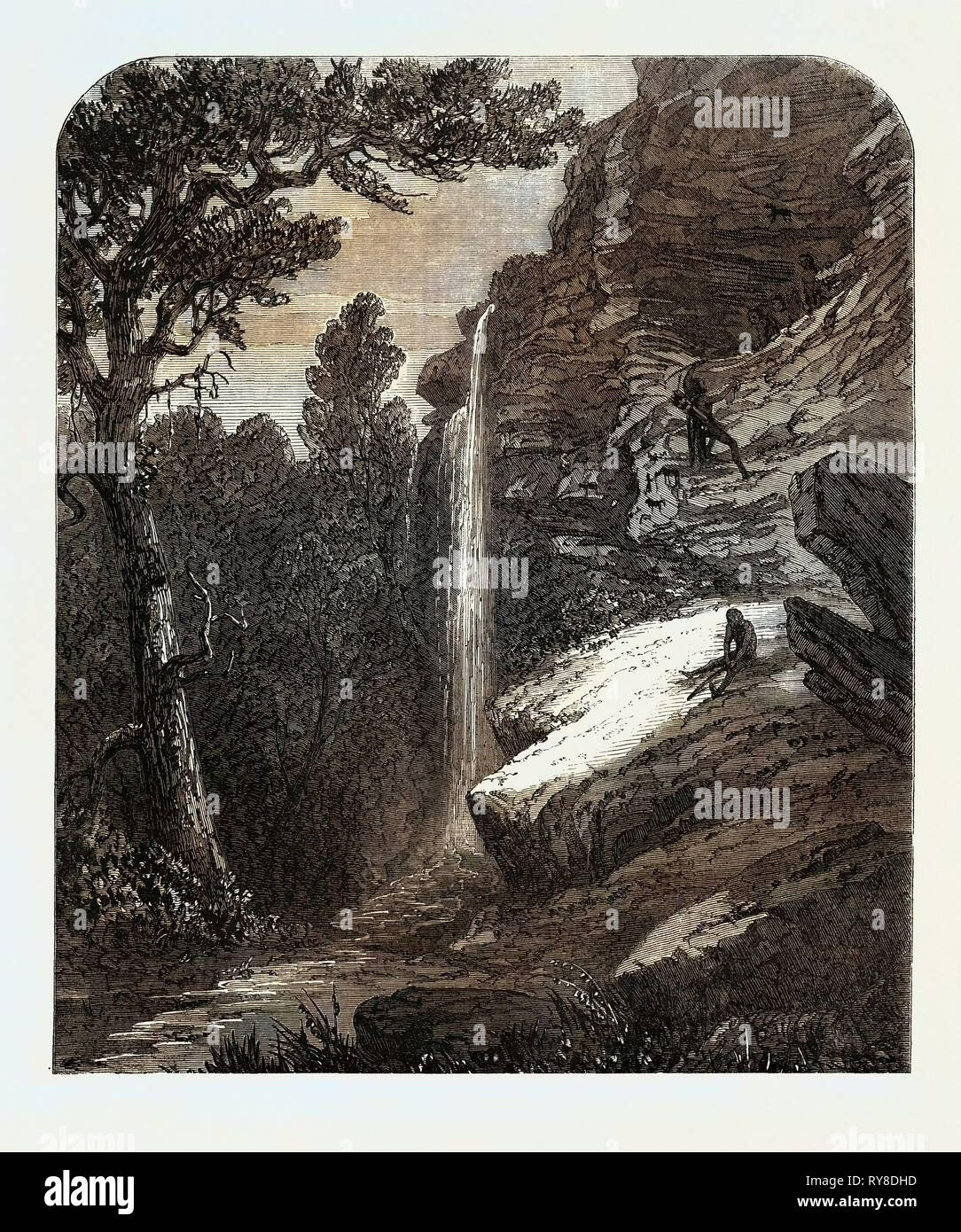 Bushman's Cave Eland Berg Kat River South Africa 1869 Stock Photo