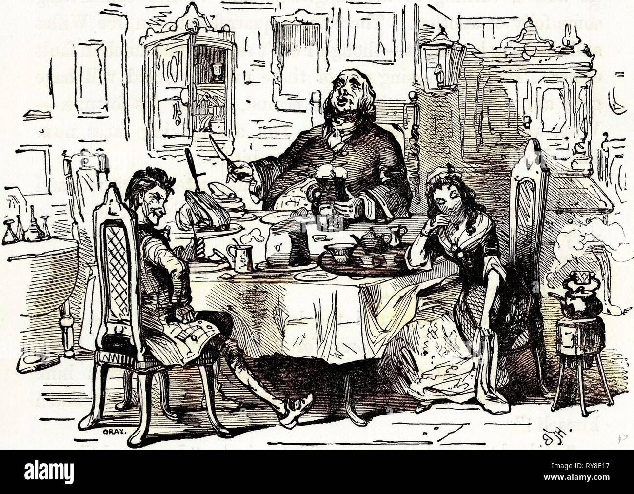 Charles Dickens Barnaby Rudge 1841 Illustration 19th Century Stock ...
