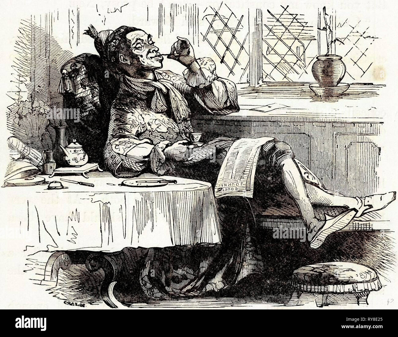 Charles Dickens Barnaby Rudge 1841 Illustration 19th Century Stock ...