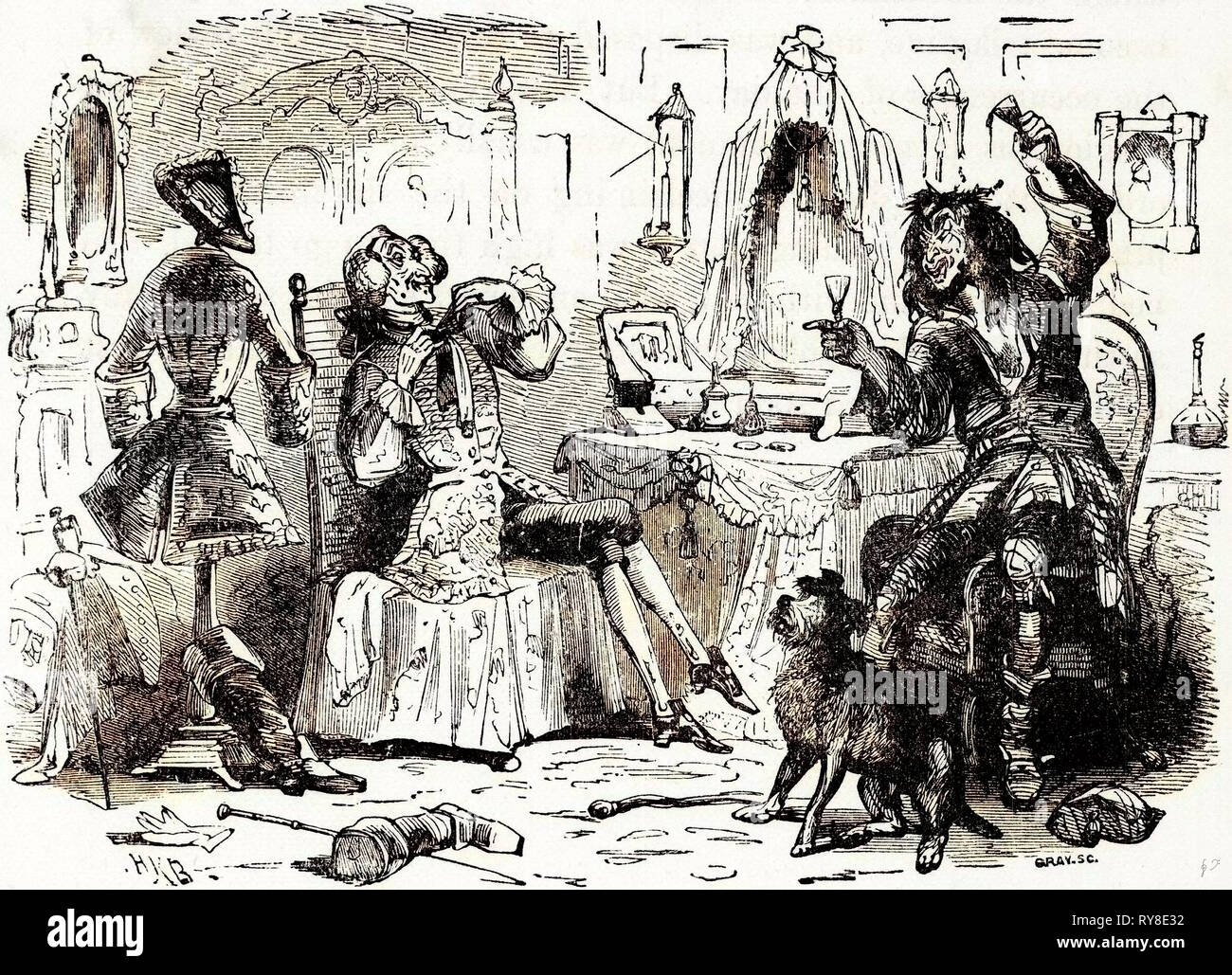 Charles Dickens Barnaby Rudge 1841 Illustration 19th Century Stock ...