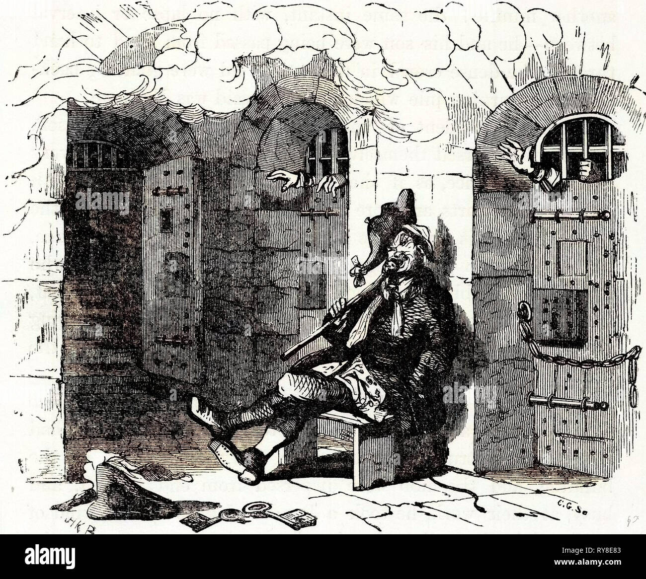 Charles Dickens Barnaby Rudge 1841 Illustration 19th Century Stock ...