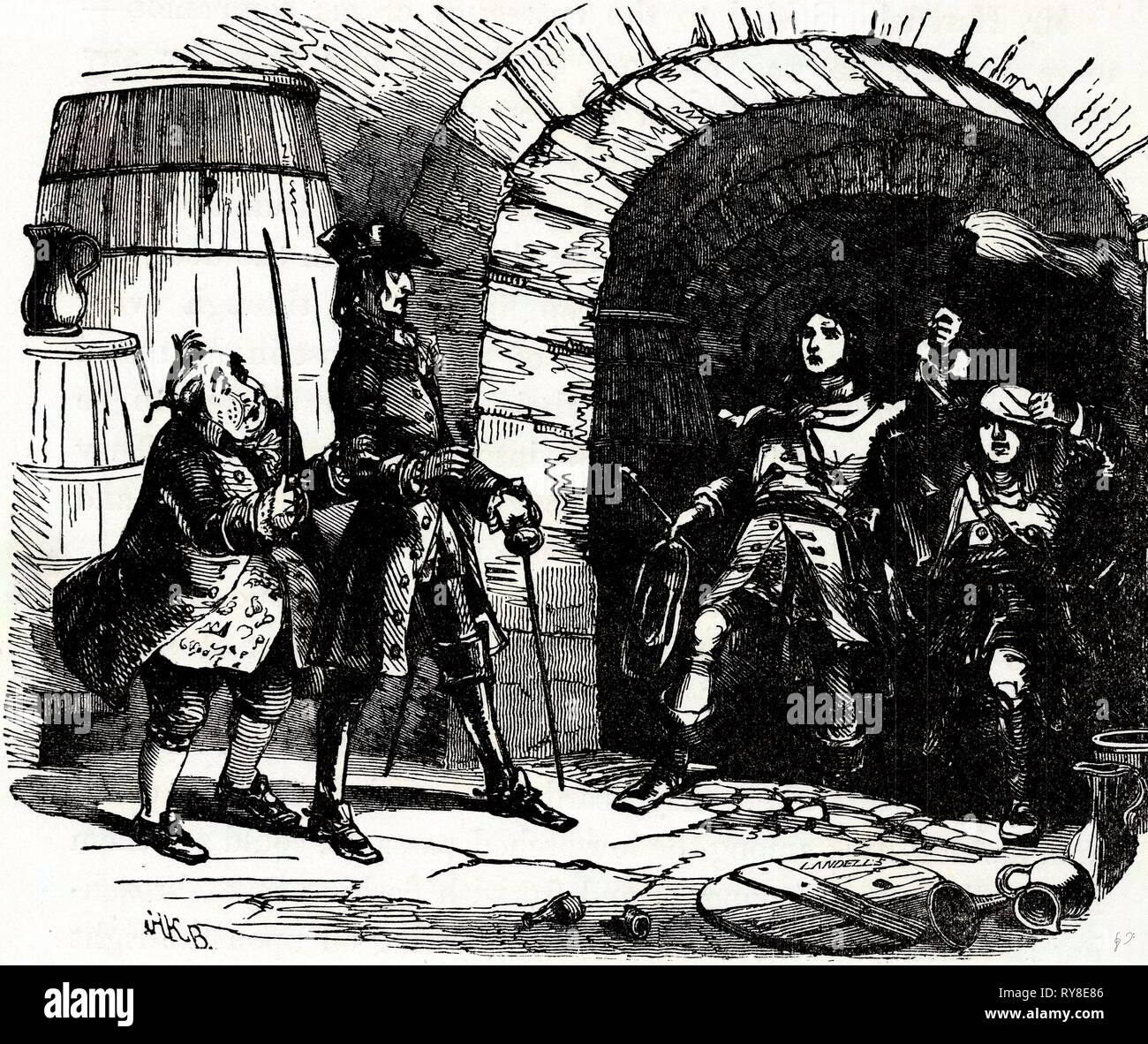 Charles Dickens Barnaby Rudge 1841 Illustration 19th Century Stock ...
