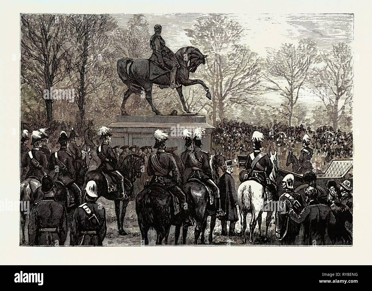 Unveiling the Statue of Lord Gough in the Phoenix Park Dublin Ireland 1880 Stock Photo